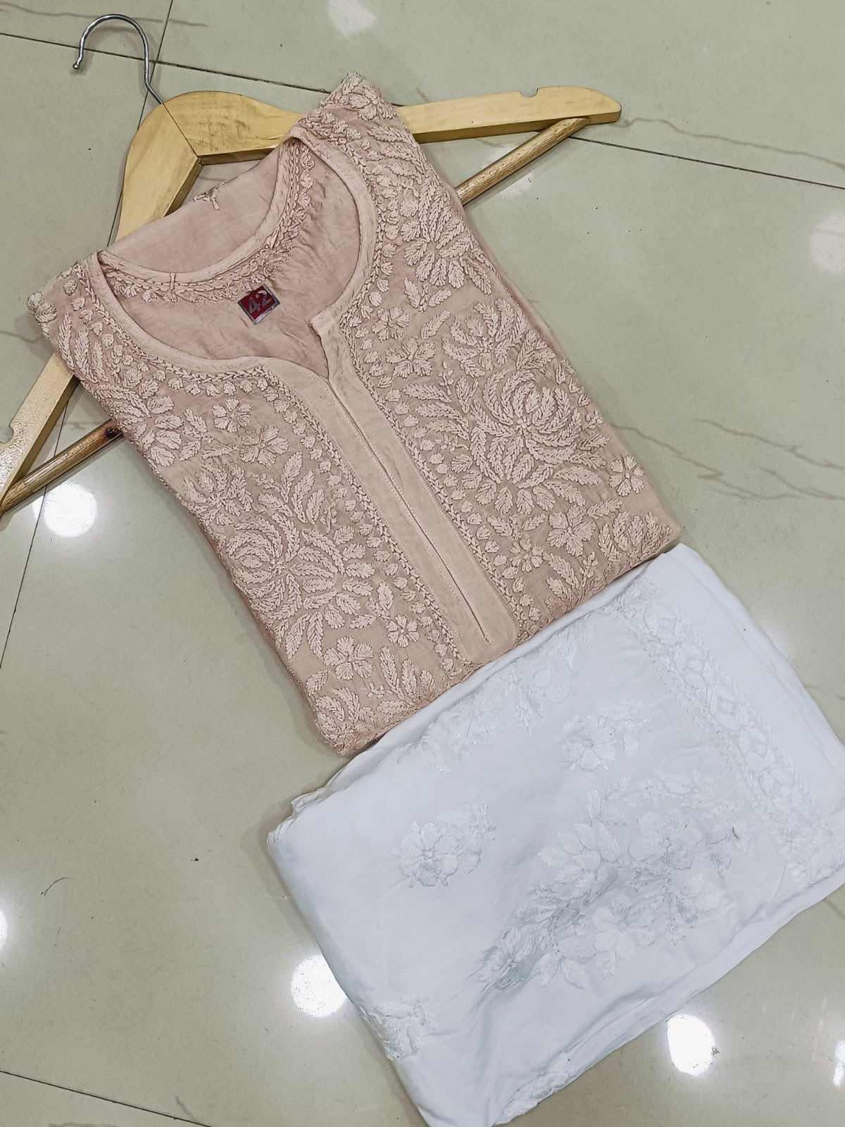 High quality muslin Kurta - chikankariofficial