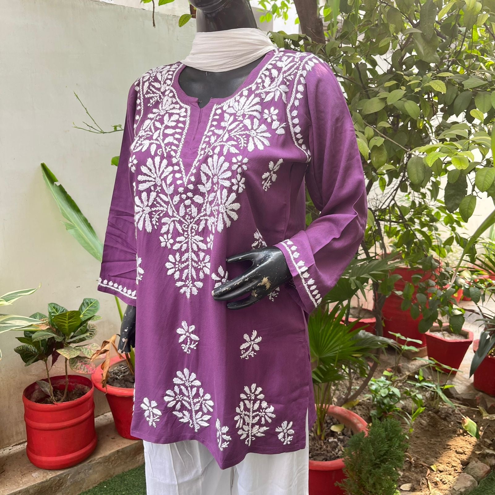 Latest Rayon Short Top - chikankariofficial