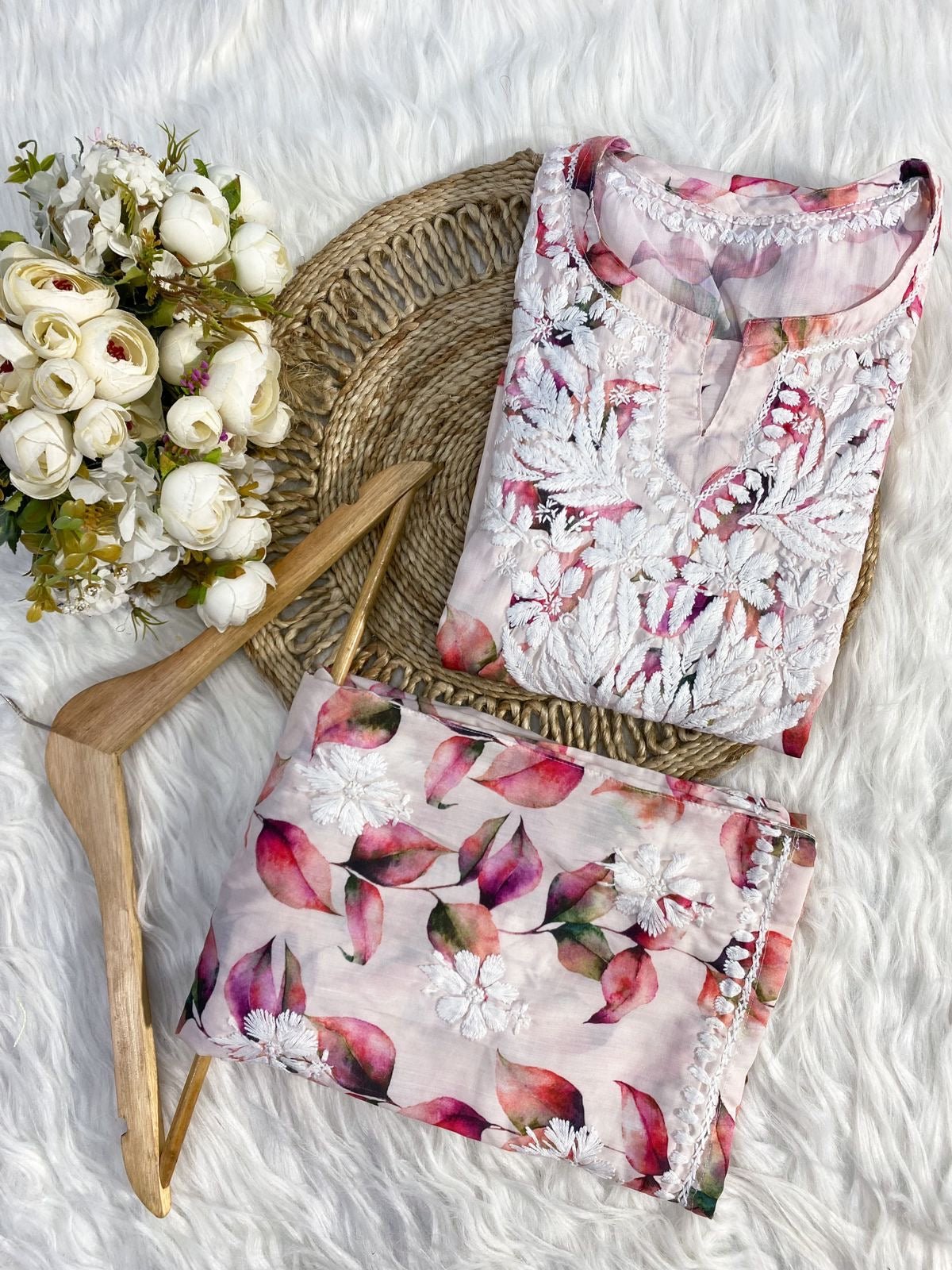 Limited Rayon co ord set - chikankariofficial