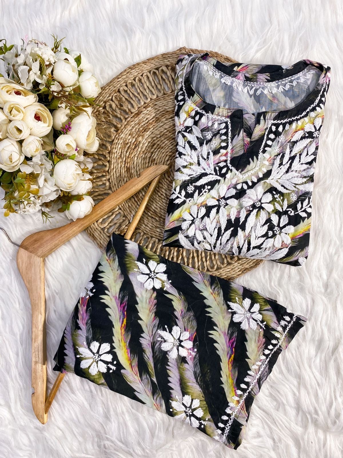 Limited Rayon co ord set - chikankariofficial