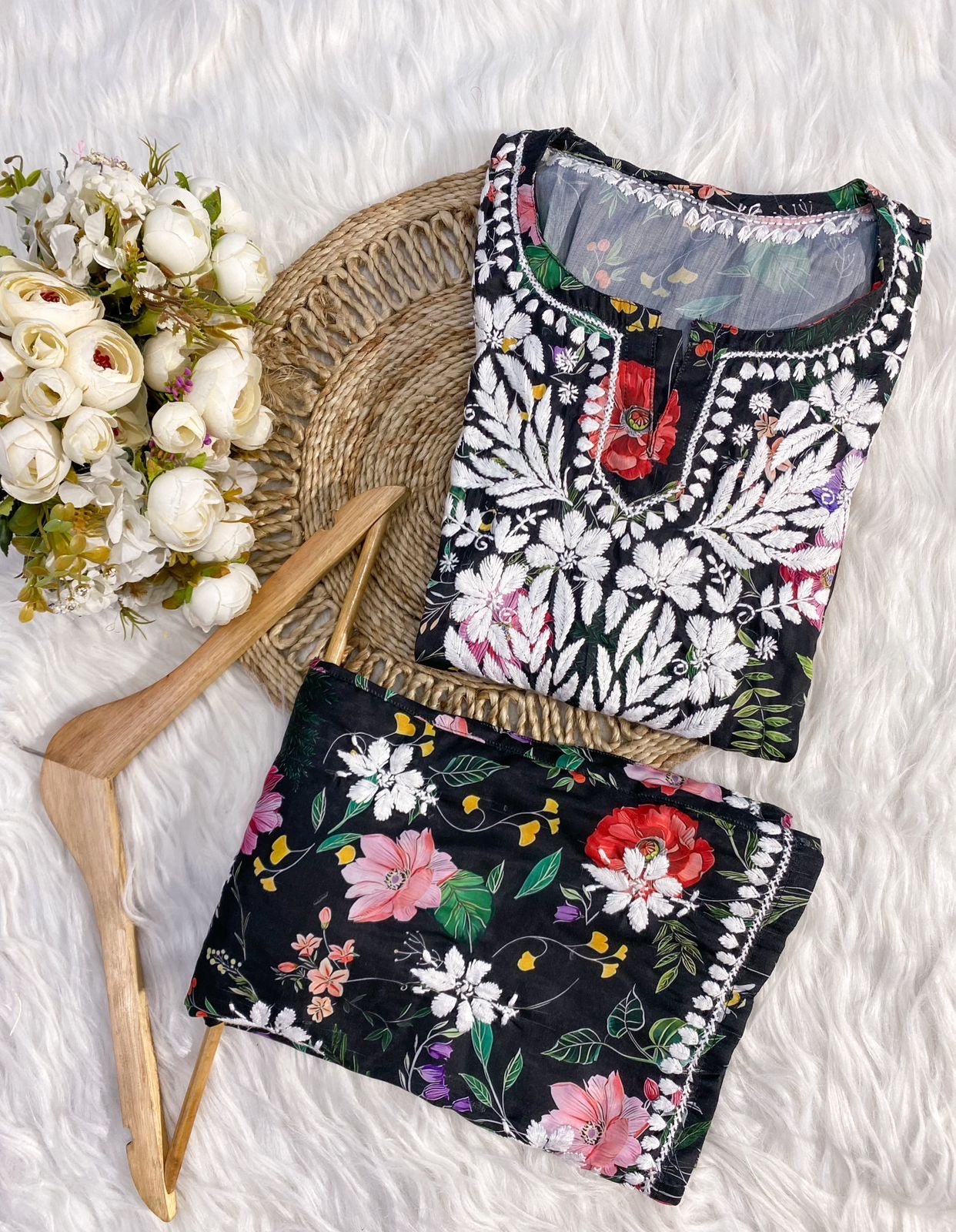 Limited Rayon co ord set - chikankariofficial