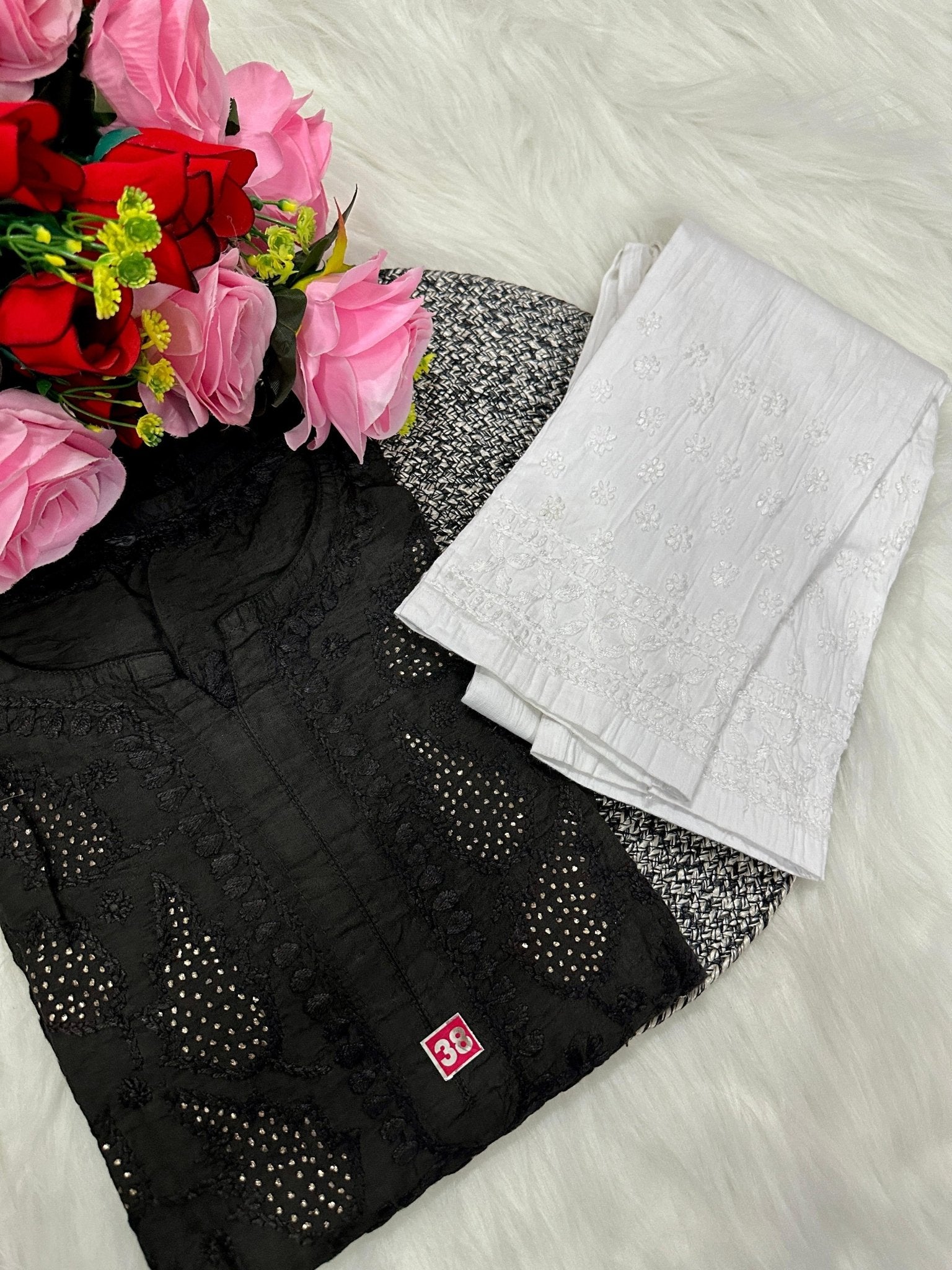 Lucknowi Chikankari Handwork Chanderi - chikankariofficial