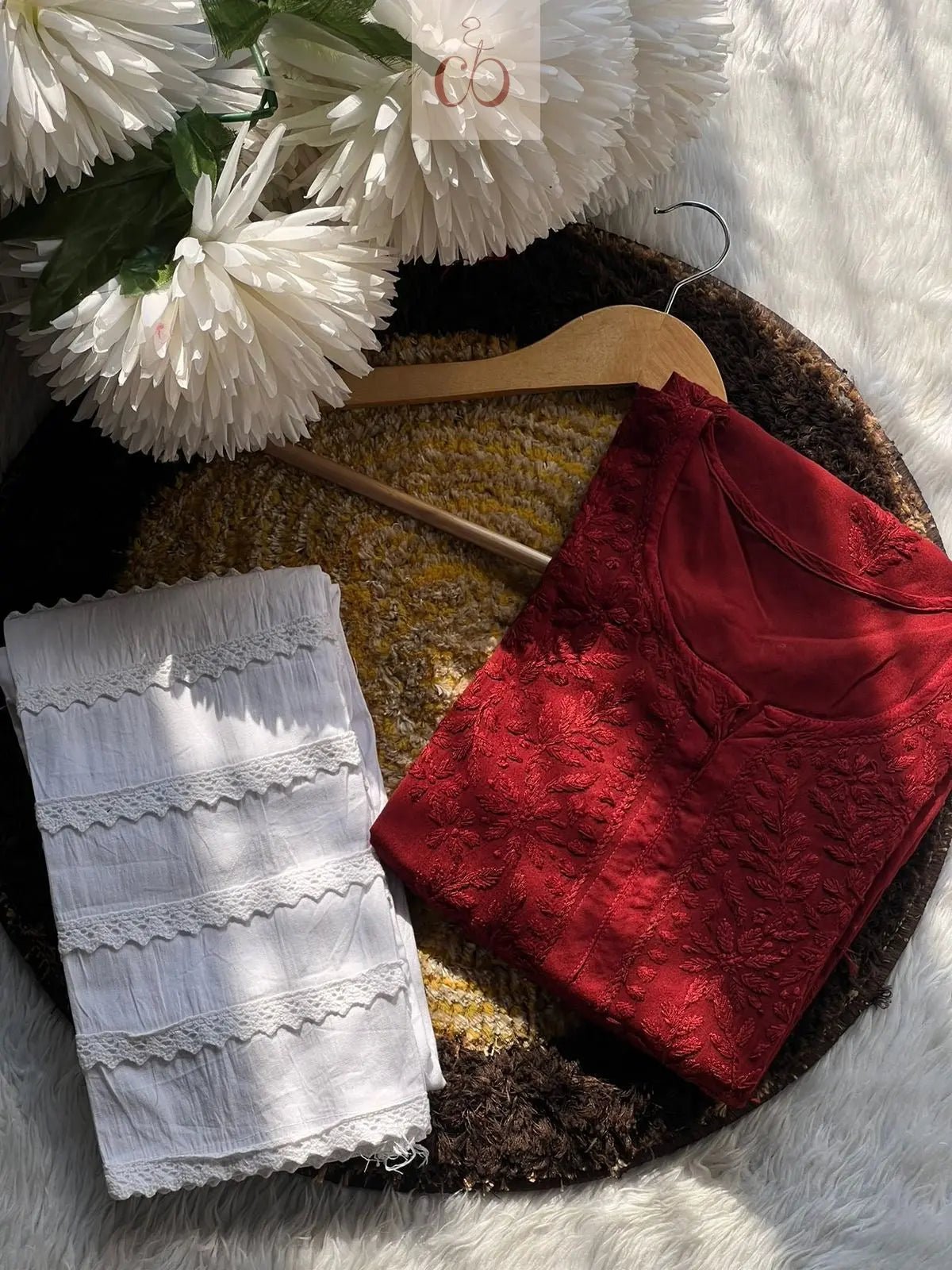 Luxe Rayon Adorned Kurti - chikankariofficial