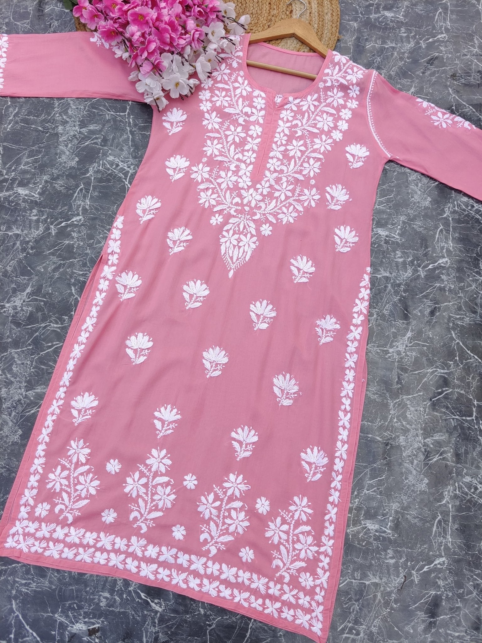 Modal Black Chikankari Kurti - chikankariofficial