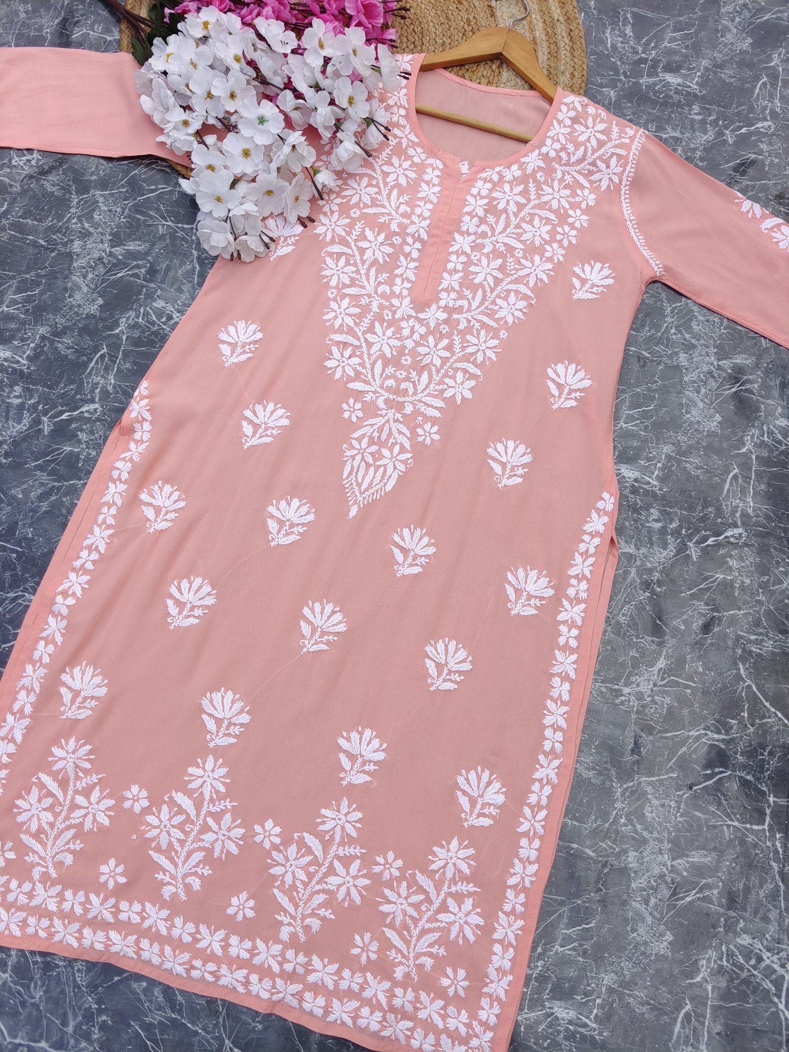 Modal Black Chikankari Kurti - chikankariofficial