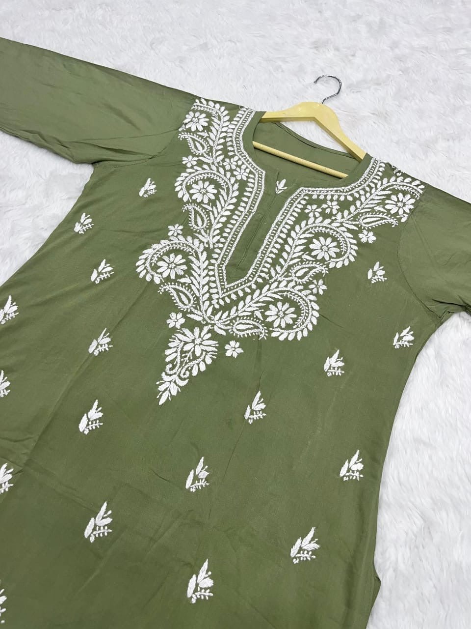 Modal Cotton Chikankari Kurtis Fresh Stocks - chikankariofficial