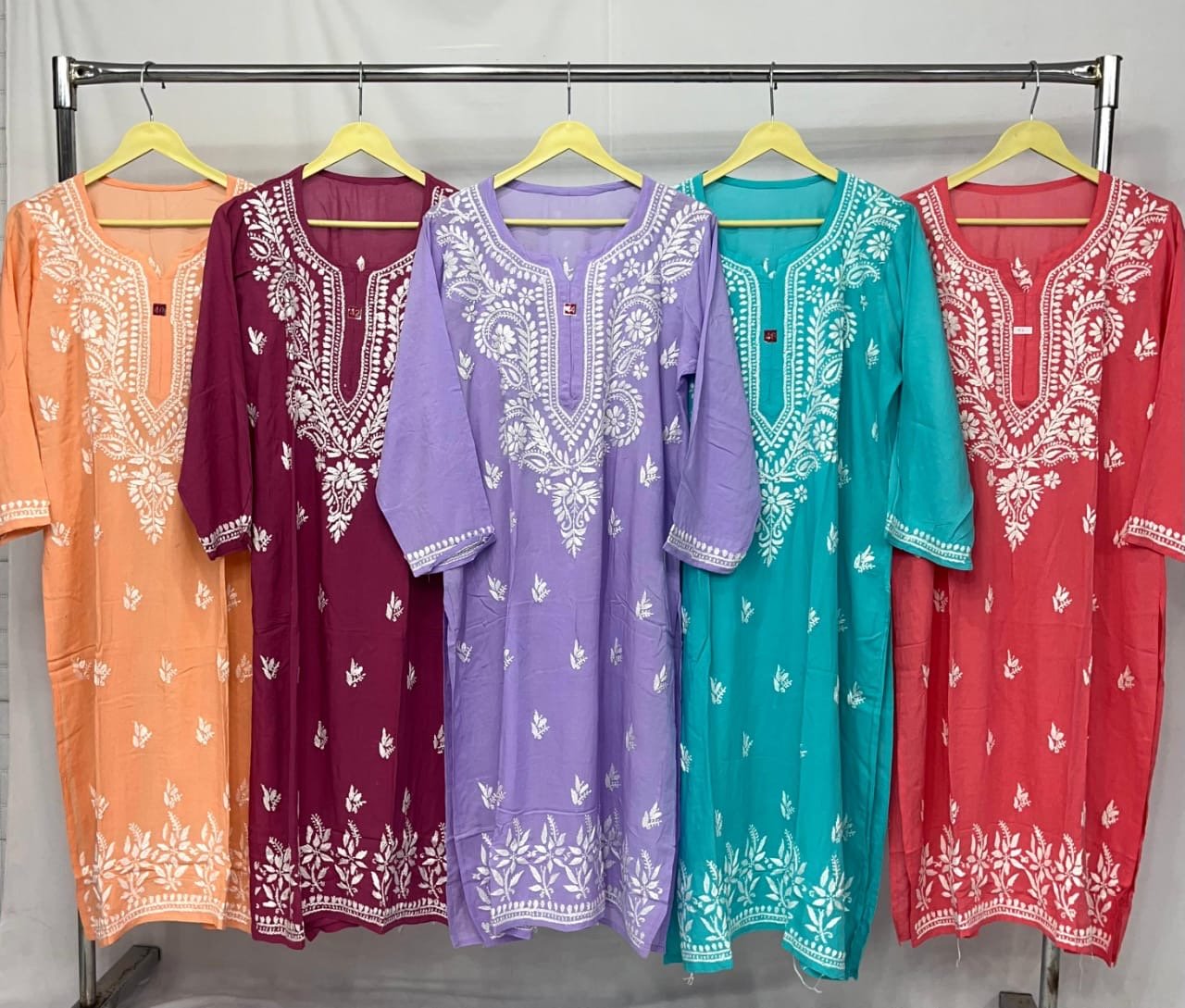 Modal Cotton Chikankari Kurtis Fresh Stocks - chikankariofficial