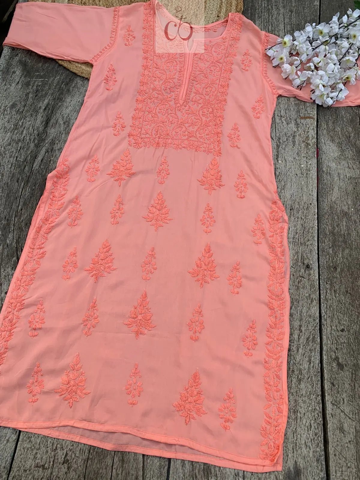 Modal Cotton Dyed Kurtis - chikankariofficial