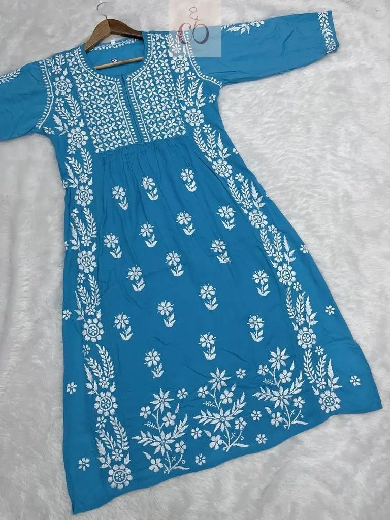 Modal Nyra Cut Gown - chikankariofficial