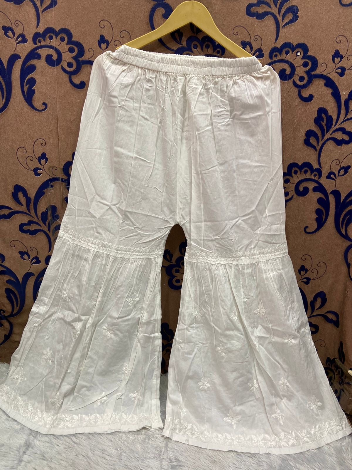 Mul Cotton Heavy Gharara set - chikankariofficial