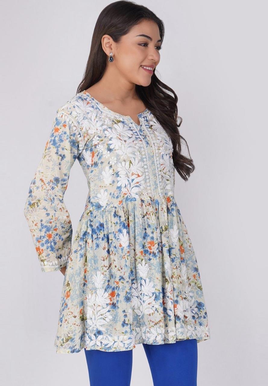 Mul Floral print short Gown