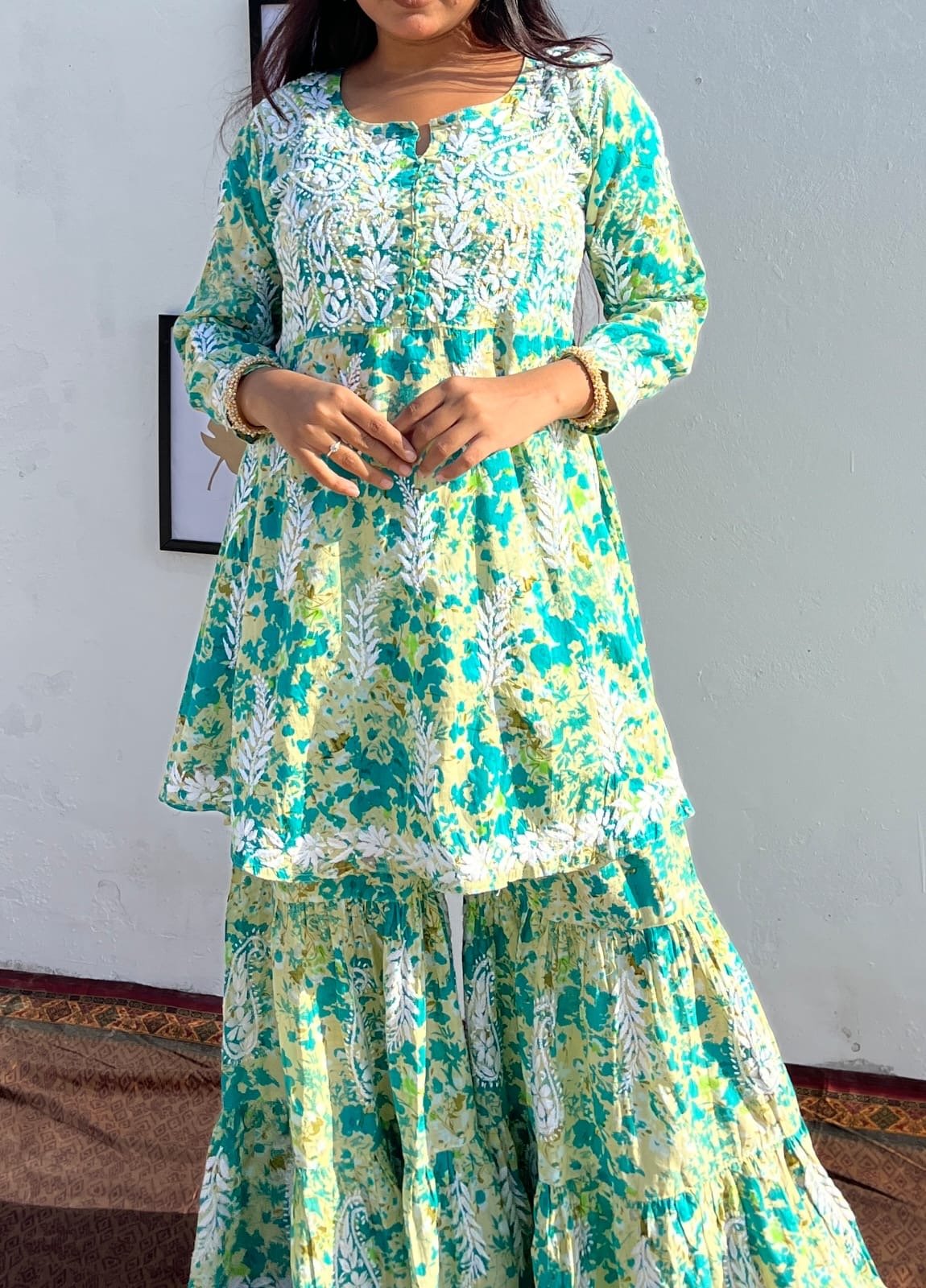 Mul Gharara Set - chikankariofficial