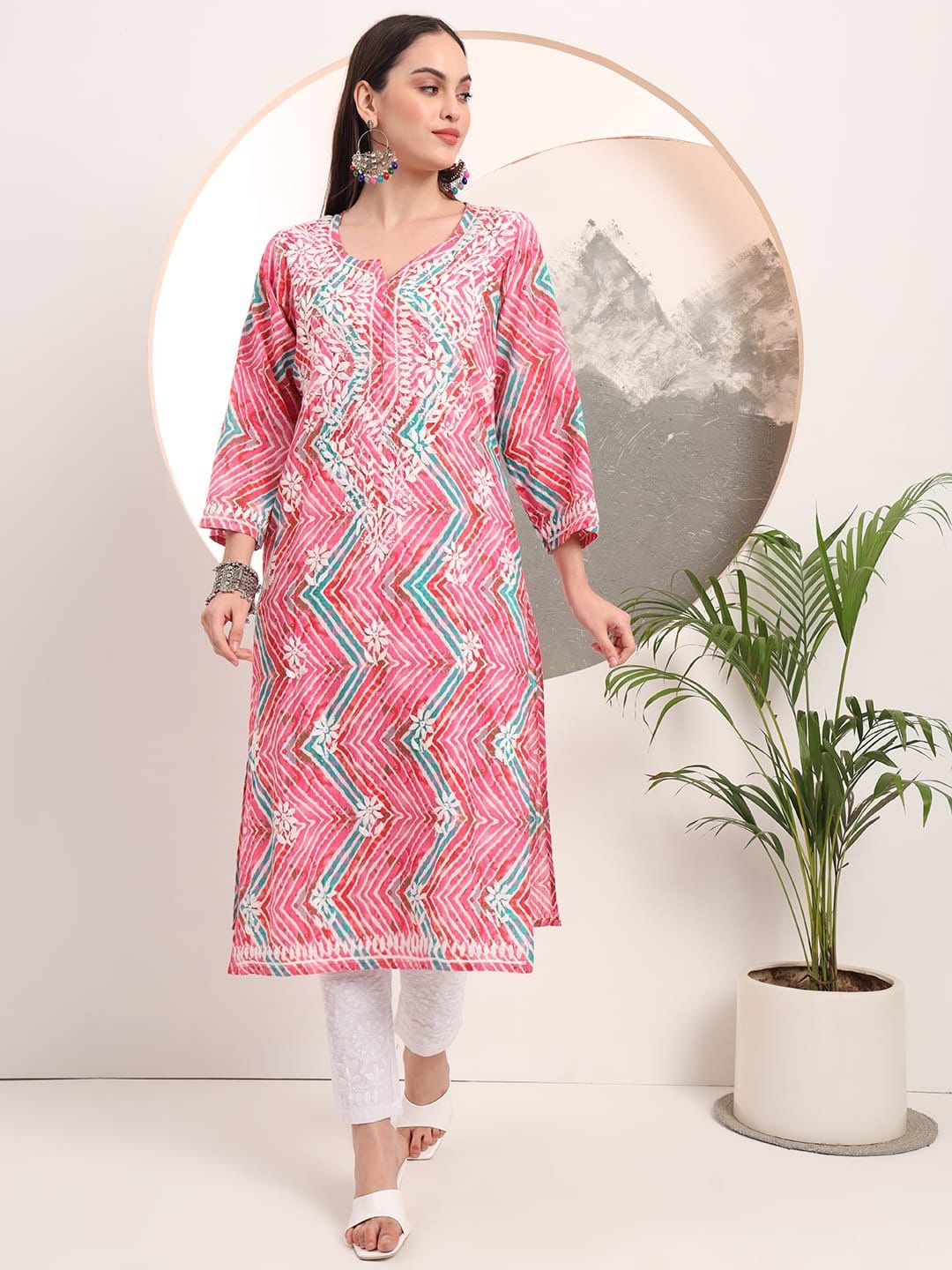 Mul Handwork Kurtis - chikankariofficial