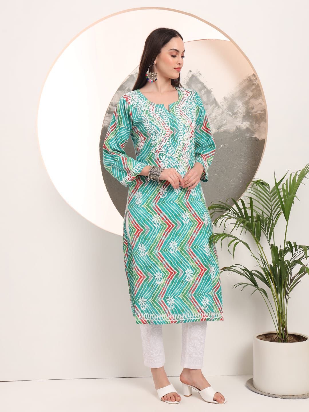 Mul Handwork Kurtis - chikankariofficial
