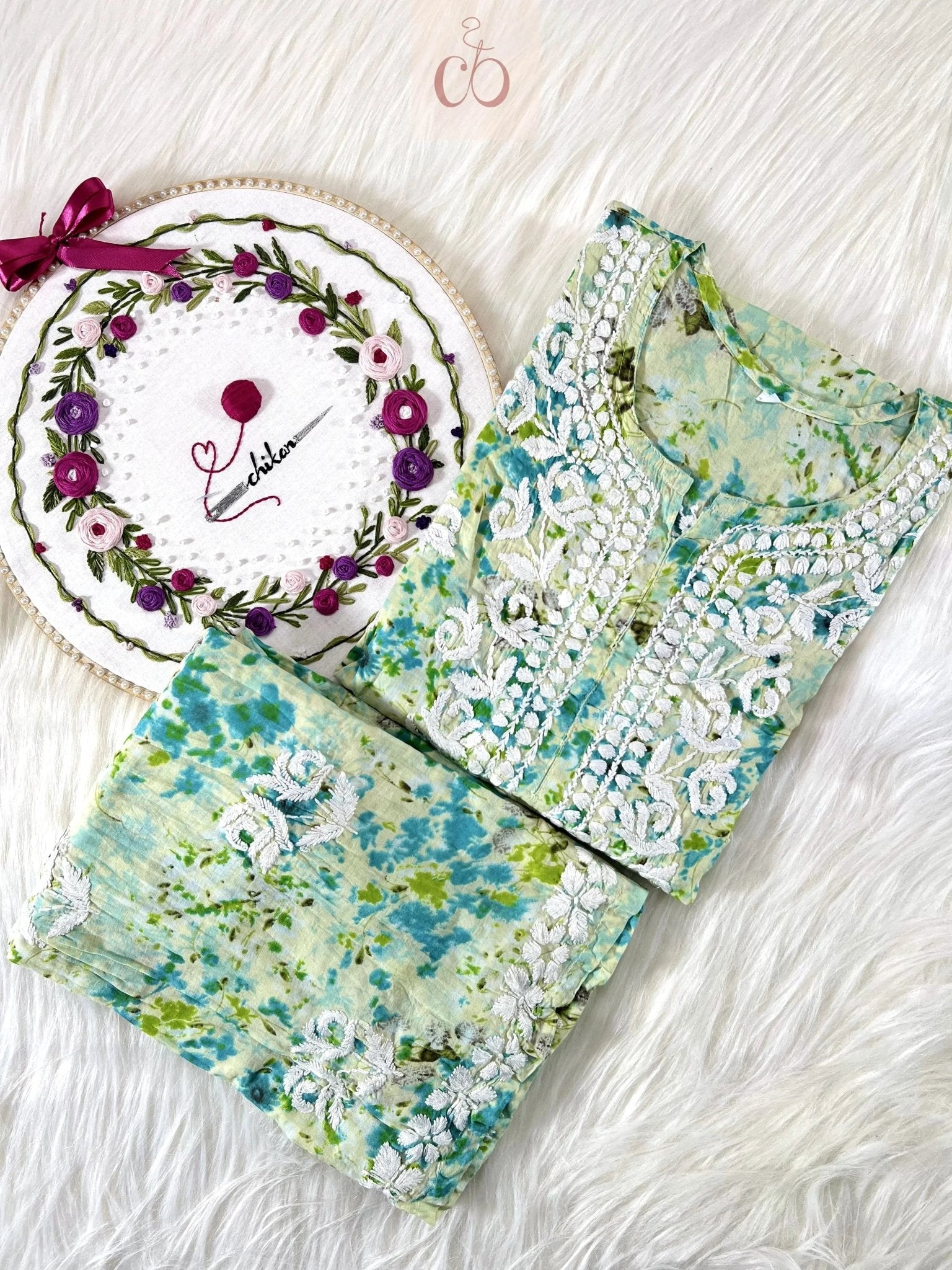 Mul Mul plazzo Printed Combo - chikankariofficial