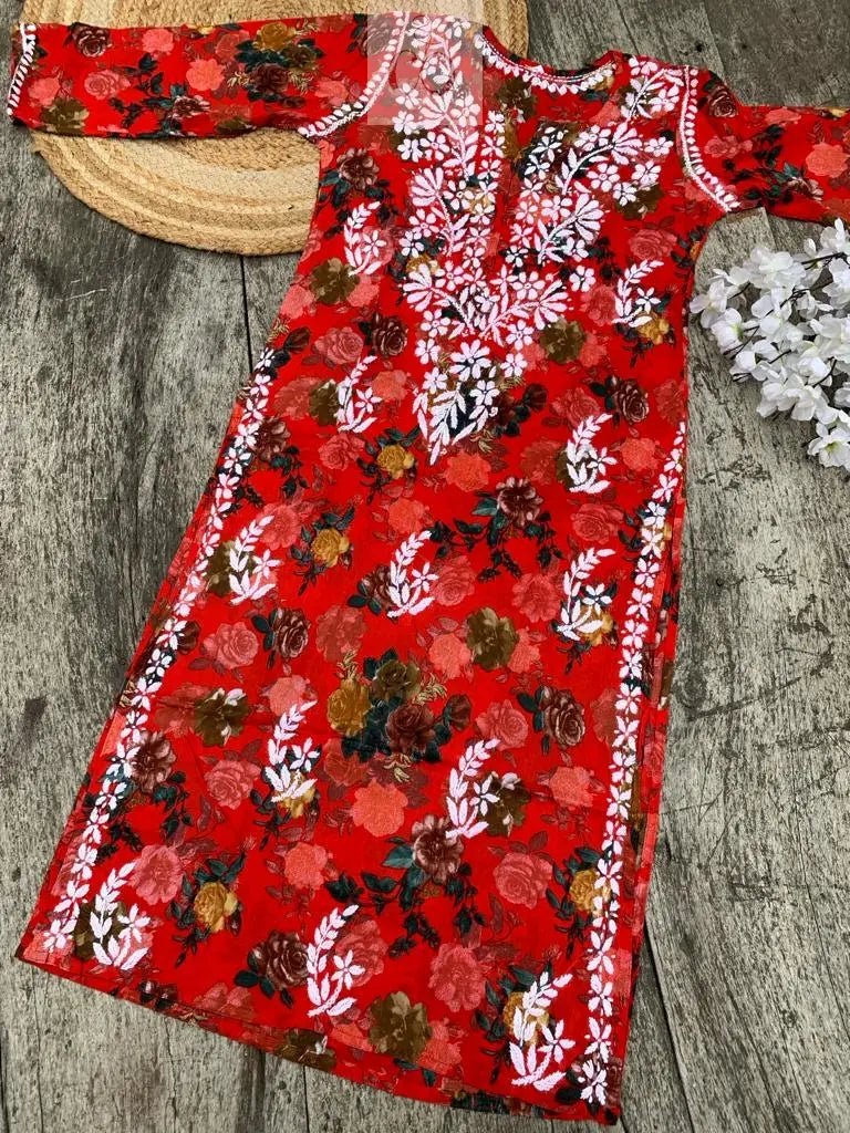 Mul Mul printed Kurta - chikankariofficial