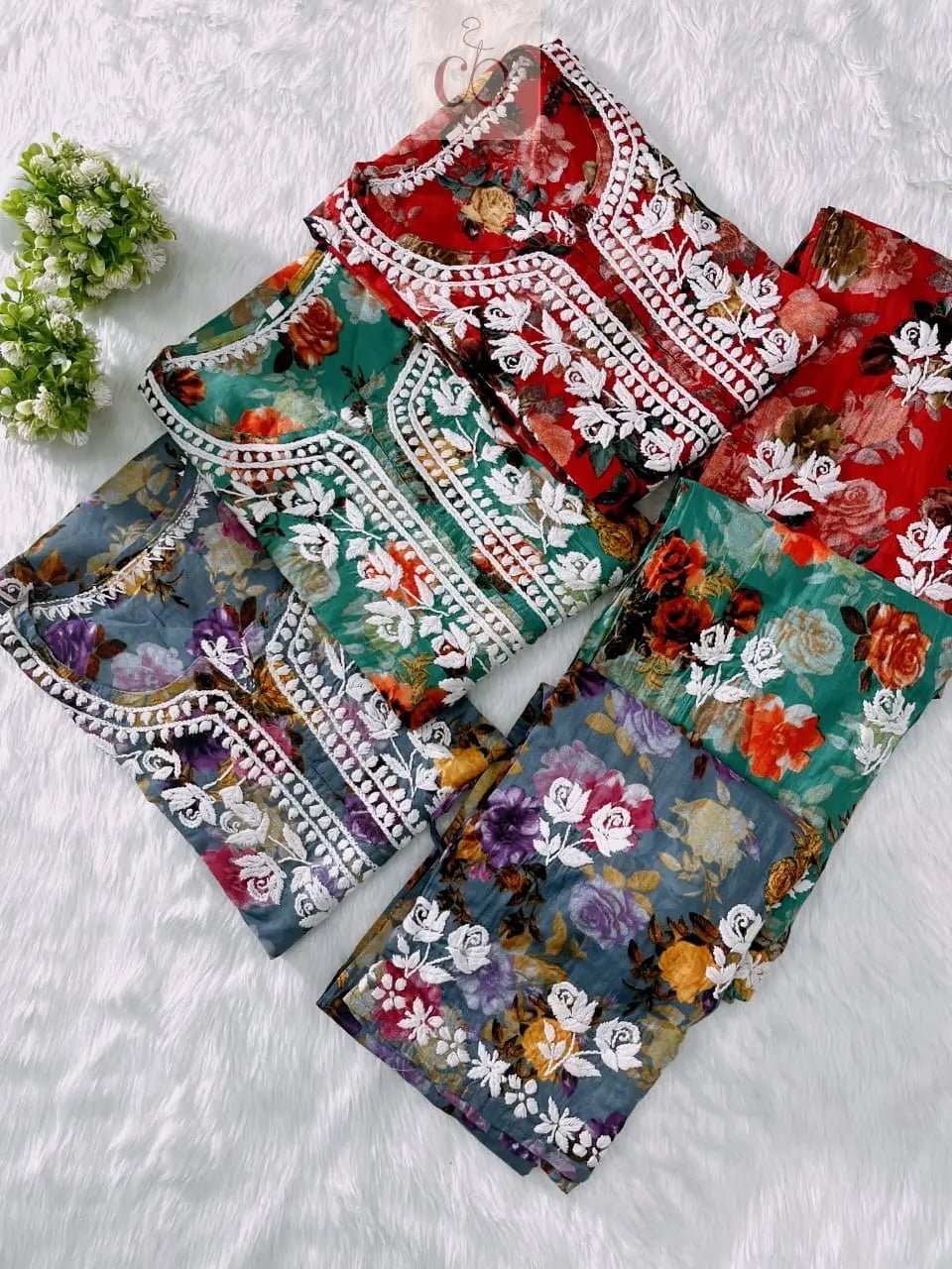 Mul new Concept Kurti Plazzo Combo.. - chikankariofficial