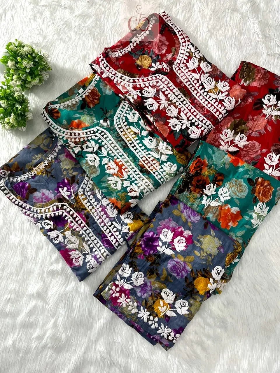 Mul new Concept Kurti Plazzo Combo.. - chikankariofficial