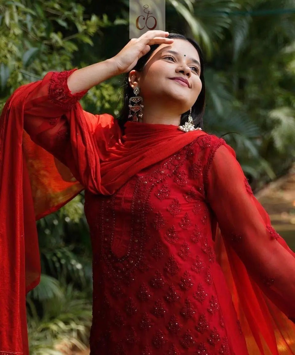 Muqaish Buti Jaal Set with Inner - chikankariofficial