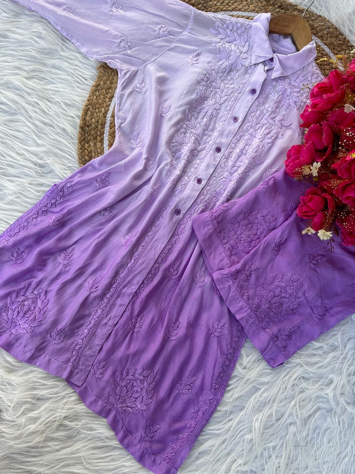 Muslin Co ord Set with Pockets - chikankariofficial