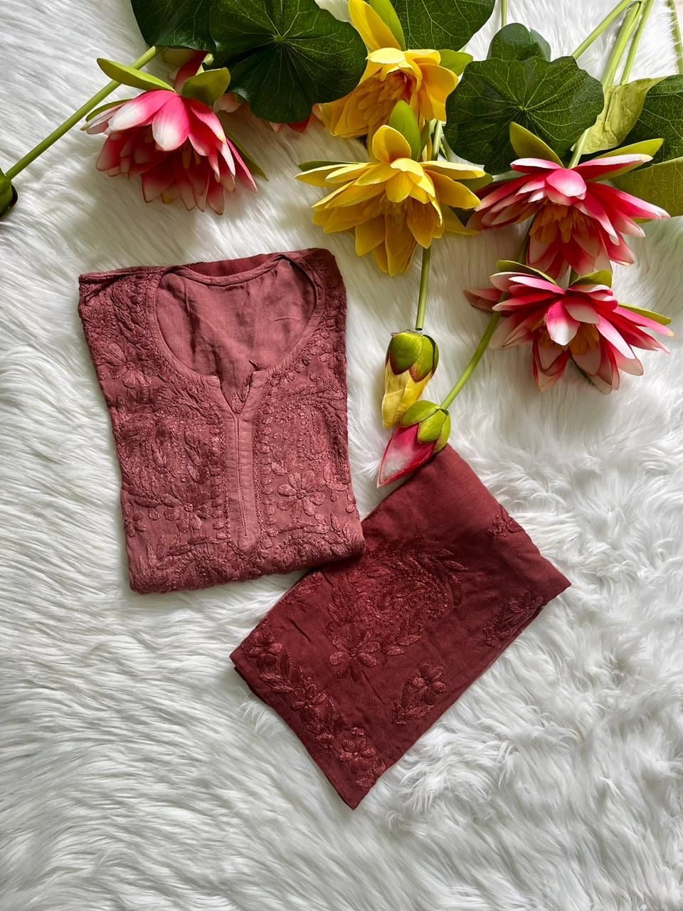 Noor Rayon Ombre tone Soft n Comfy Plazo Combo - chikankariofficial