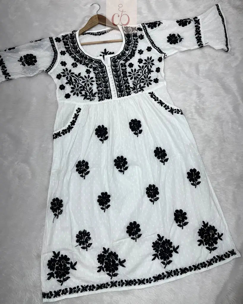 Nyra Gown Dobby Cotton - chikankariofficial