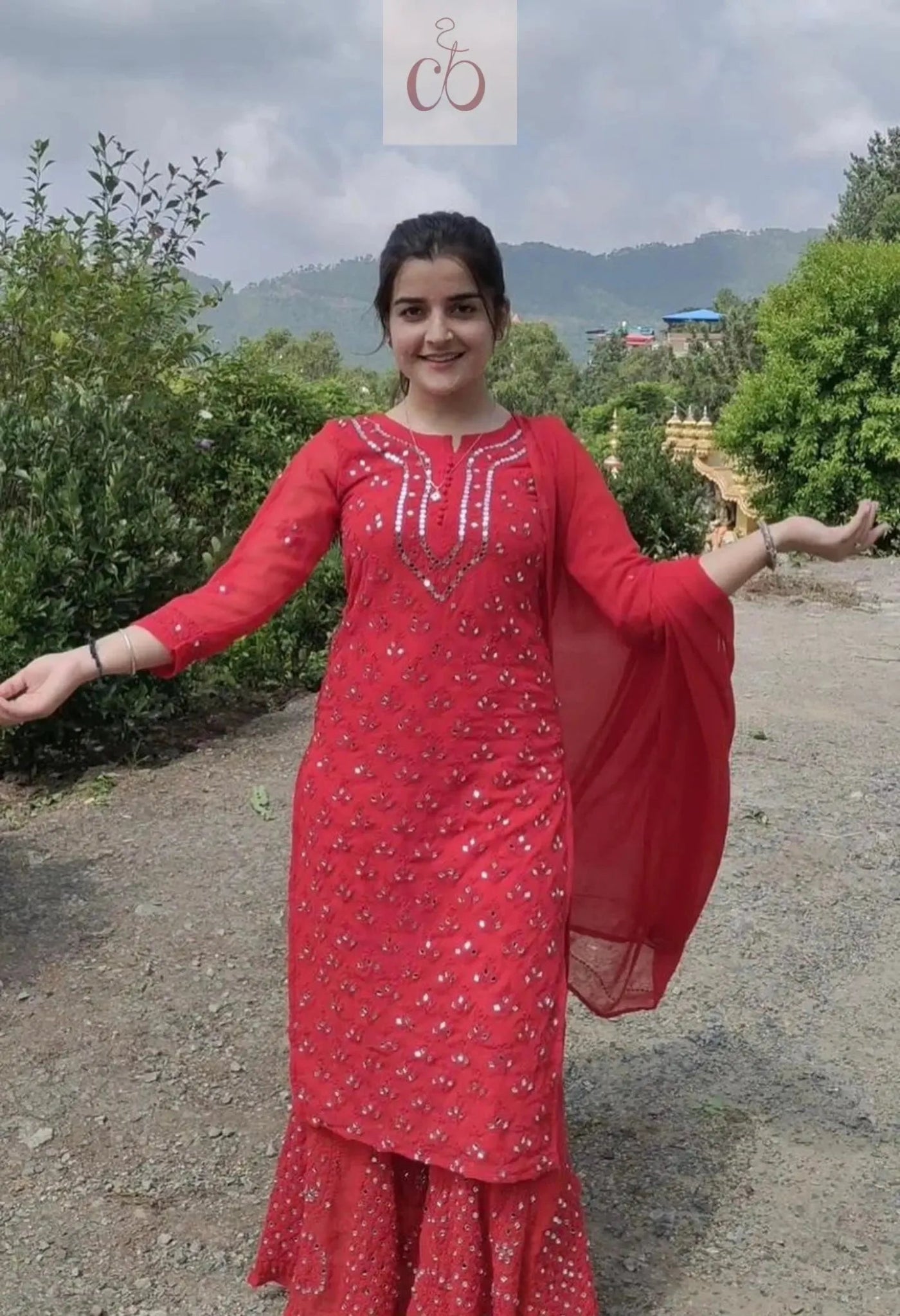 Ombre 4pc Mirror Set ( Most Loved ) Aryanshi Special - chikankariofficial