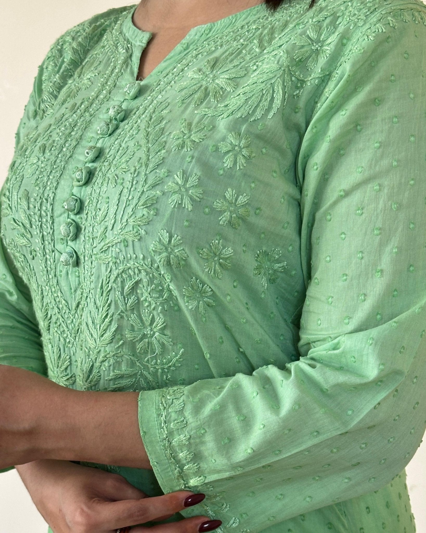 Ombre Dyed Dobby cotton Kurtis - chikankariofficial