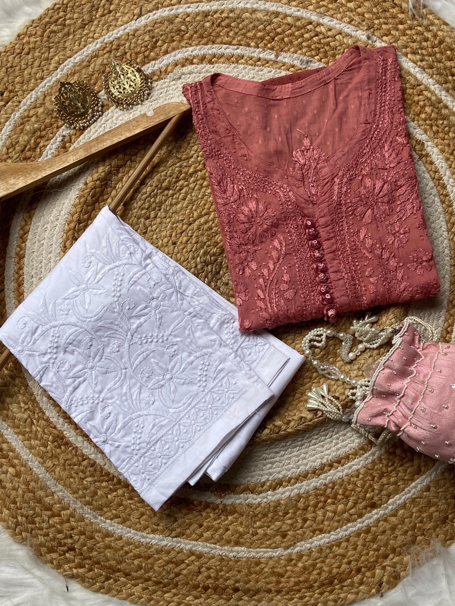 Ombre Dyed Dobby cotton Kurtis - chikankariofficial