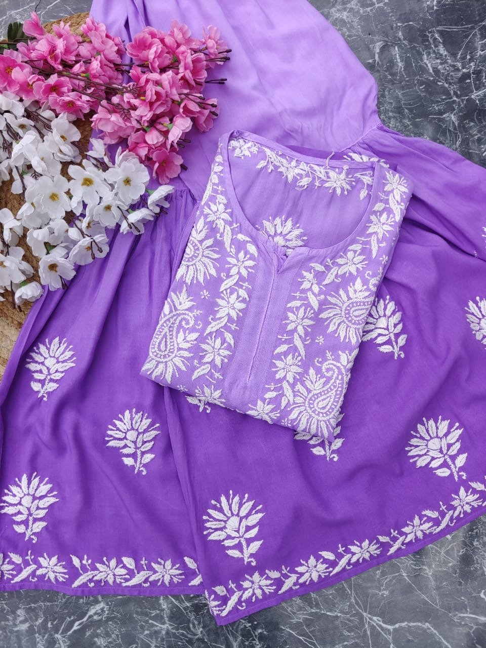 Ombre Dyed Gharara Sets - chikankariofficial