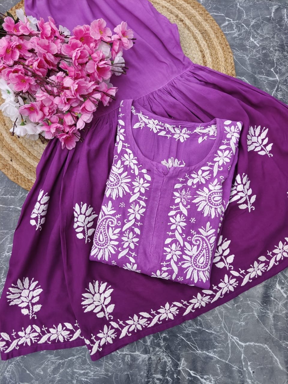 Ombre Dyed Gharara Sets - chikankariofficial