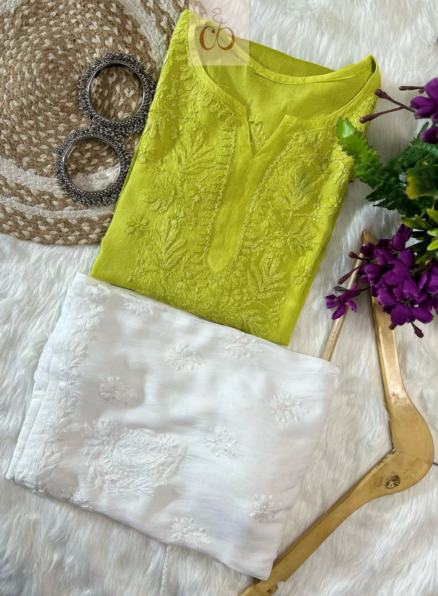 Ombre Dyed Rayon Short Top ‼️ Price Drop 😍 Sanvi special - chikankariofficial