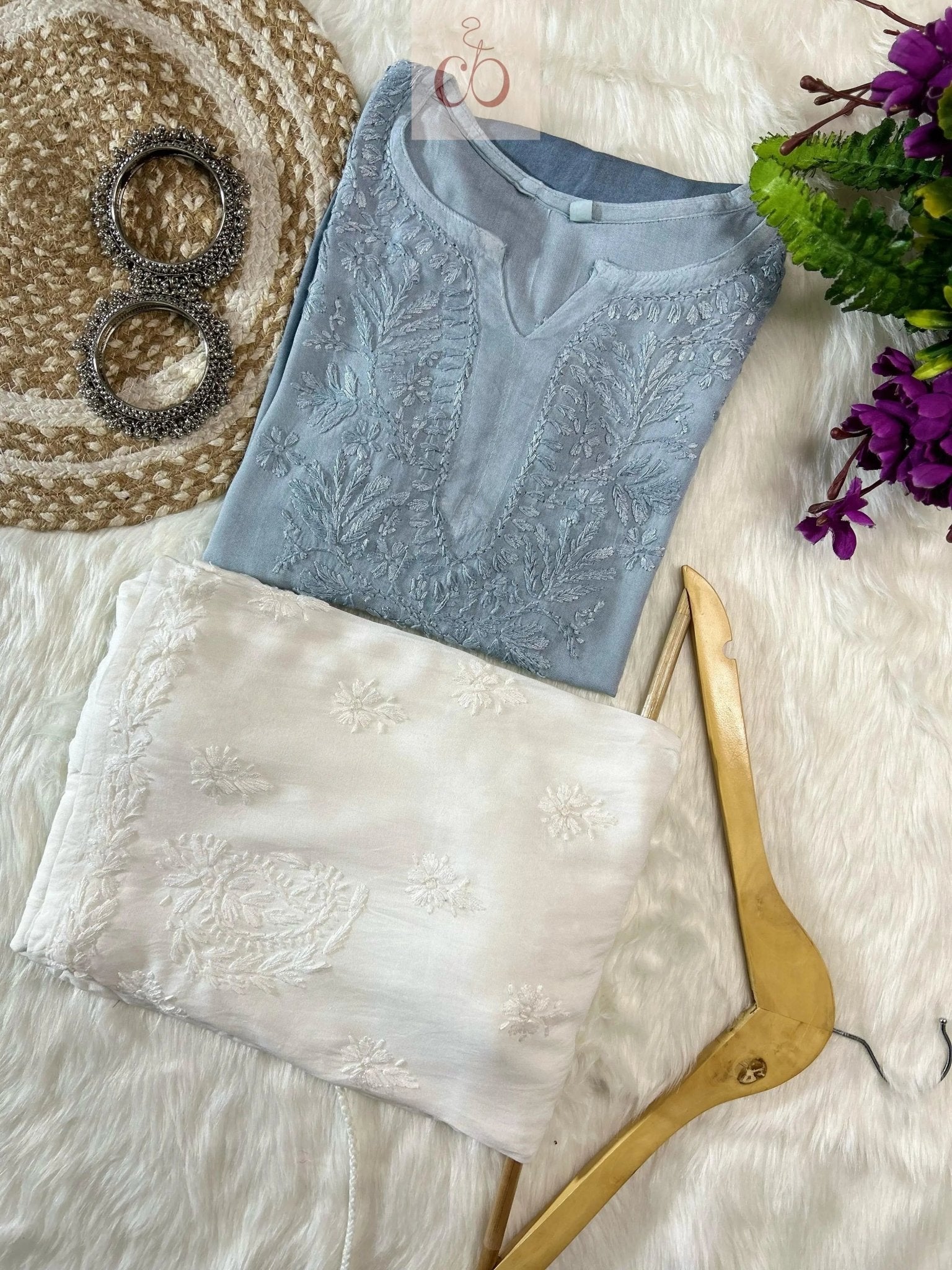 Ombre Dyed Rayon Short Top ‼️ Price Drop 😍 Sanvi special - chikankariofficial