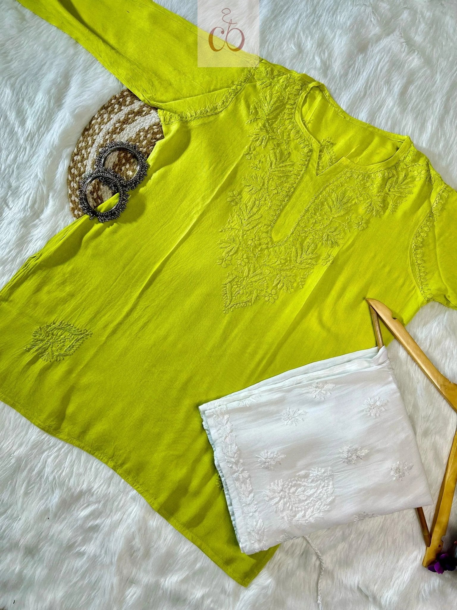 Ombre Dyed Rayon Short Top ‼️ Price Drop 😍 Sanvi special - chikankariofficial