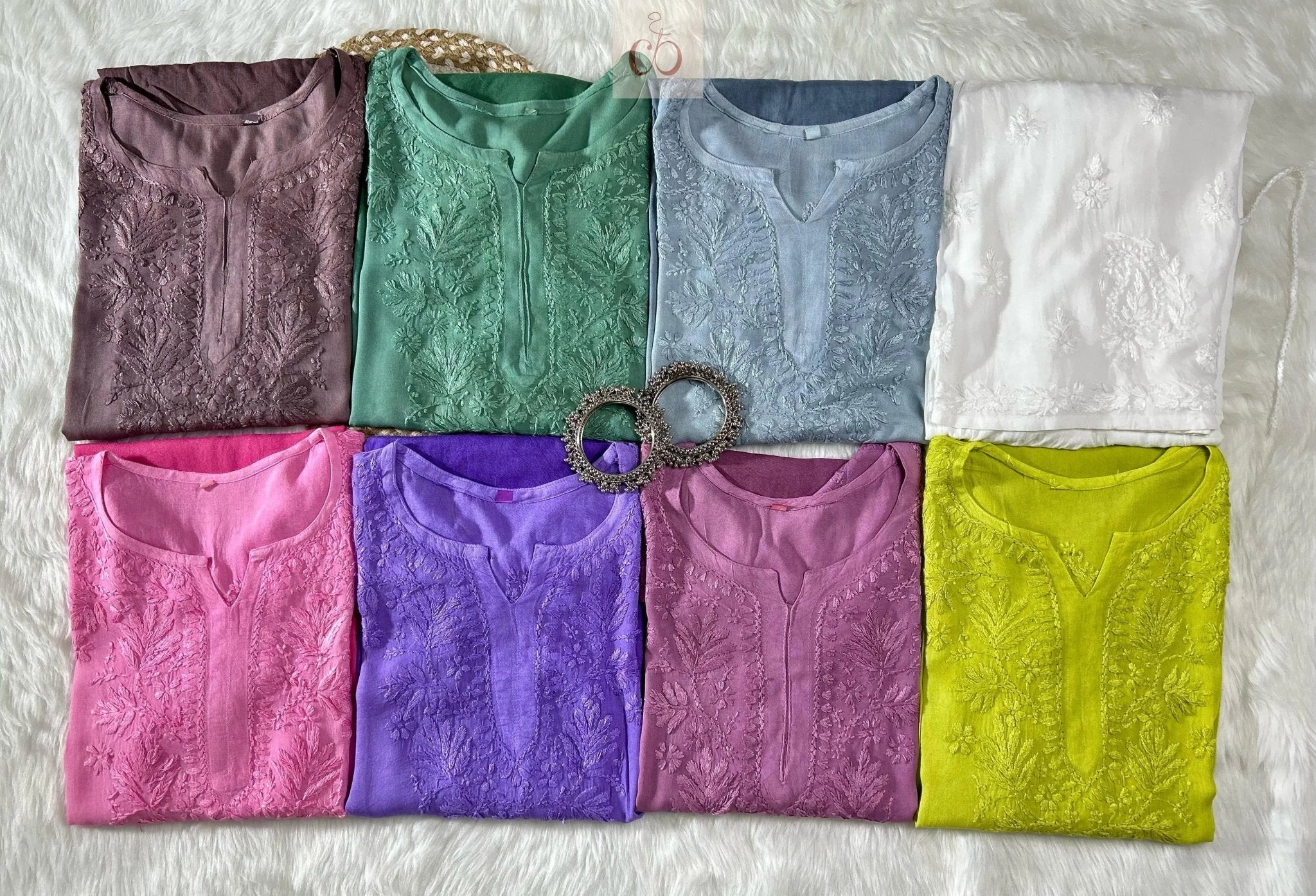 Ombre Dyed Rayon Short Top ‼️ Price Drop 😍 Sanvi special - chikankariofficial