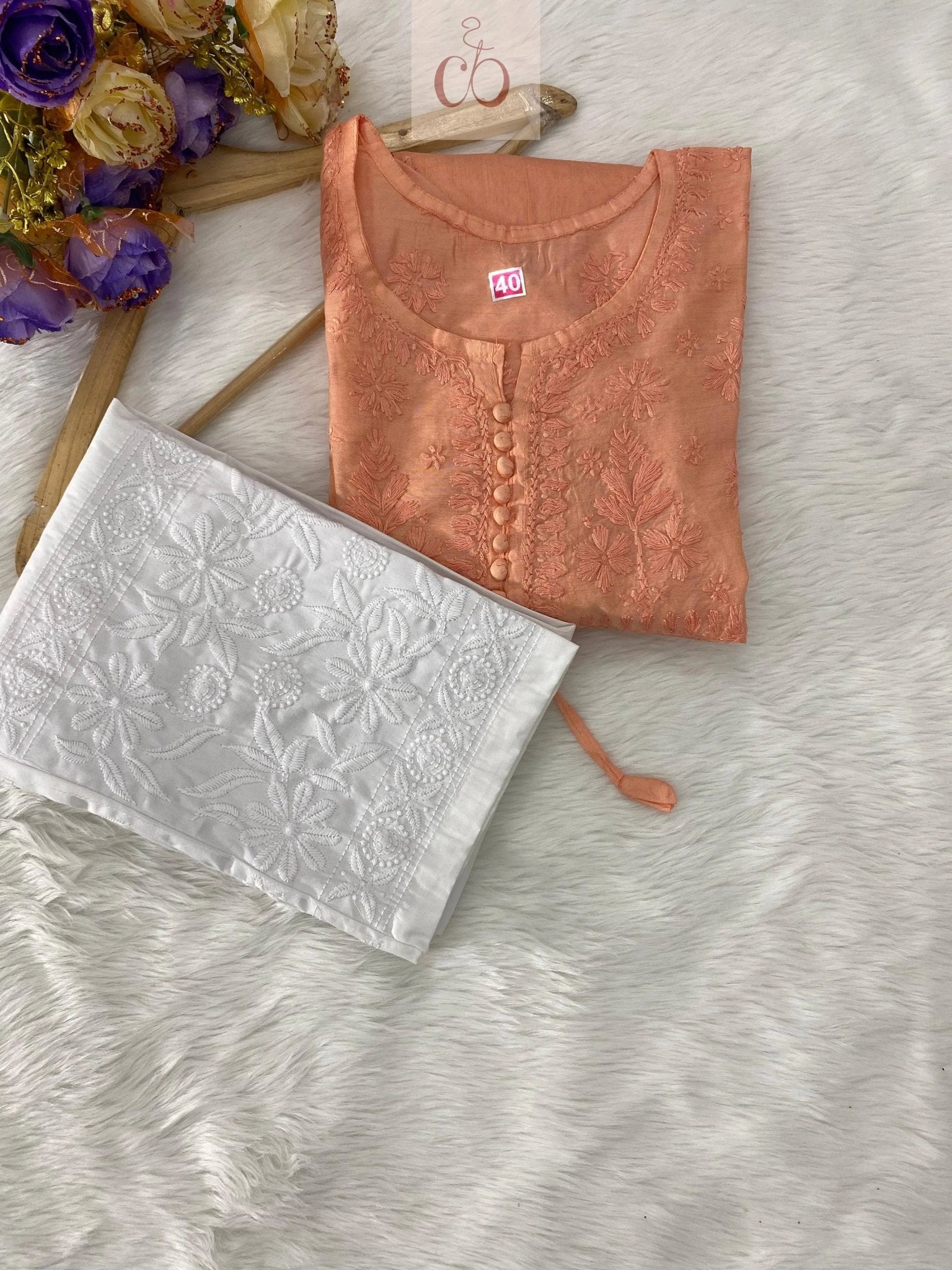 Original Chanderi Short Top - chikankariofficial