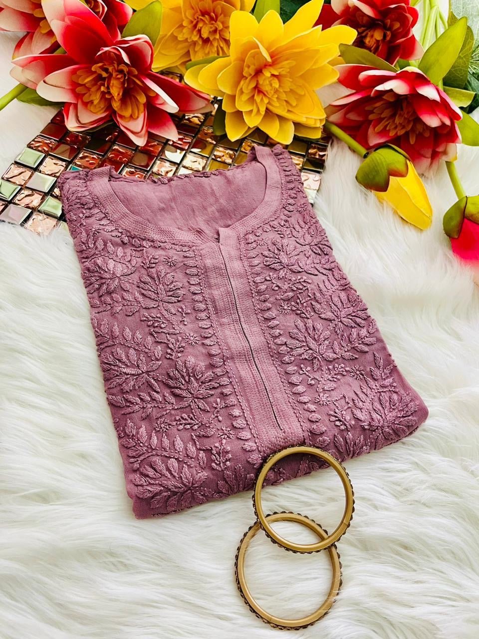 Perfect Fit viscose Chikankari