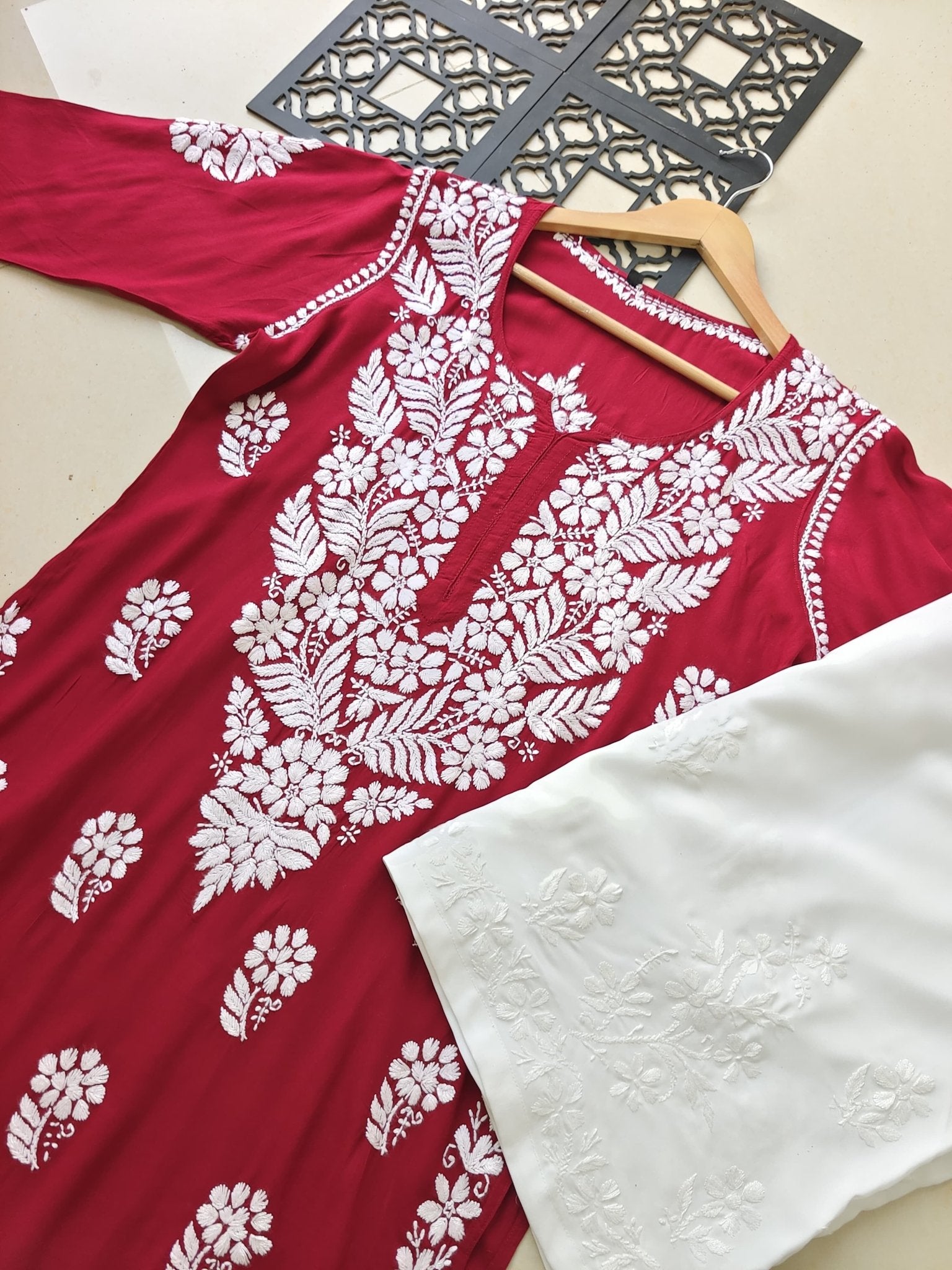 Premium 3D Modal worm Daman Kurta - chikankariofficial