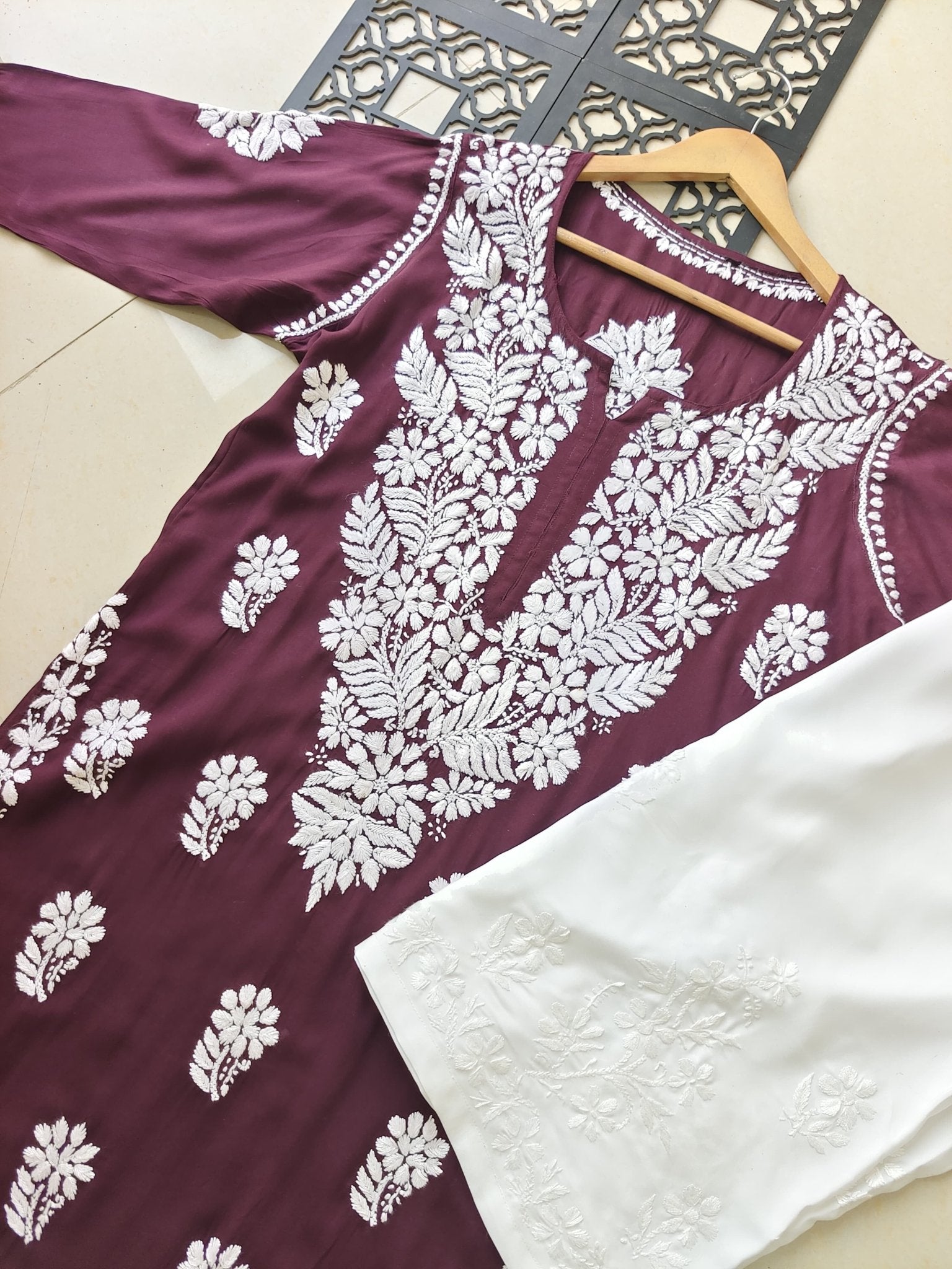 Premium 3D Modal worm Daman Kurta - chikankariofficial