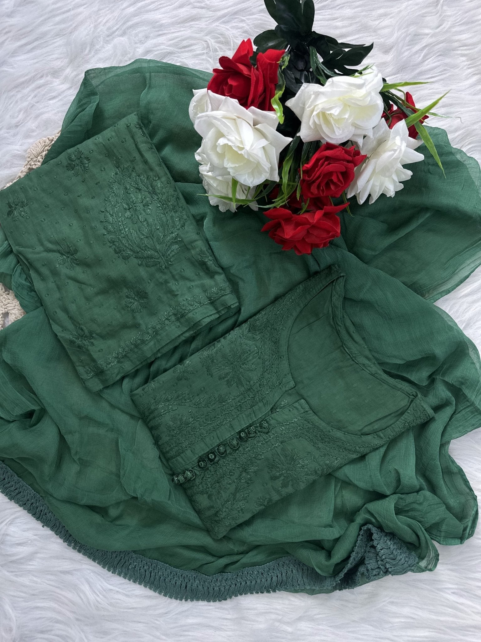 Premium dobby plazzo set (3pc) 2025 ✨ - chikankariofficial