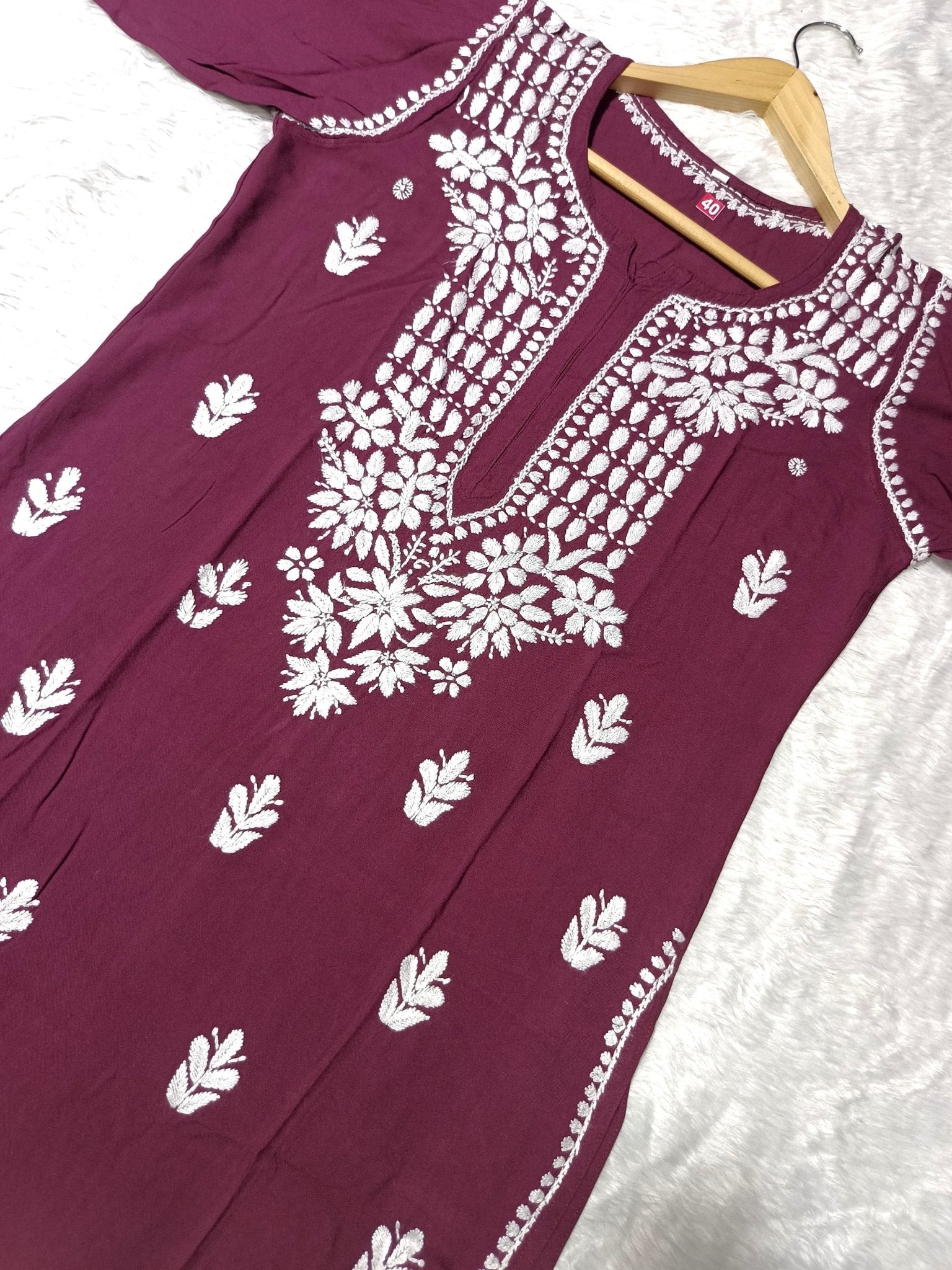 Premium Rayon Kurti Fabric - chikankariofficial