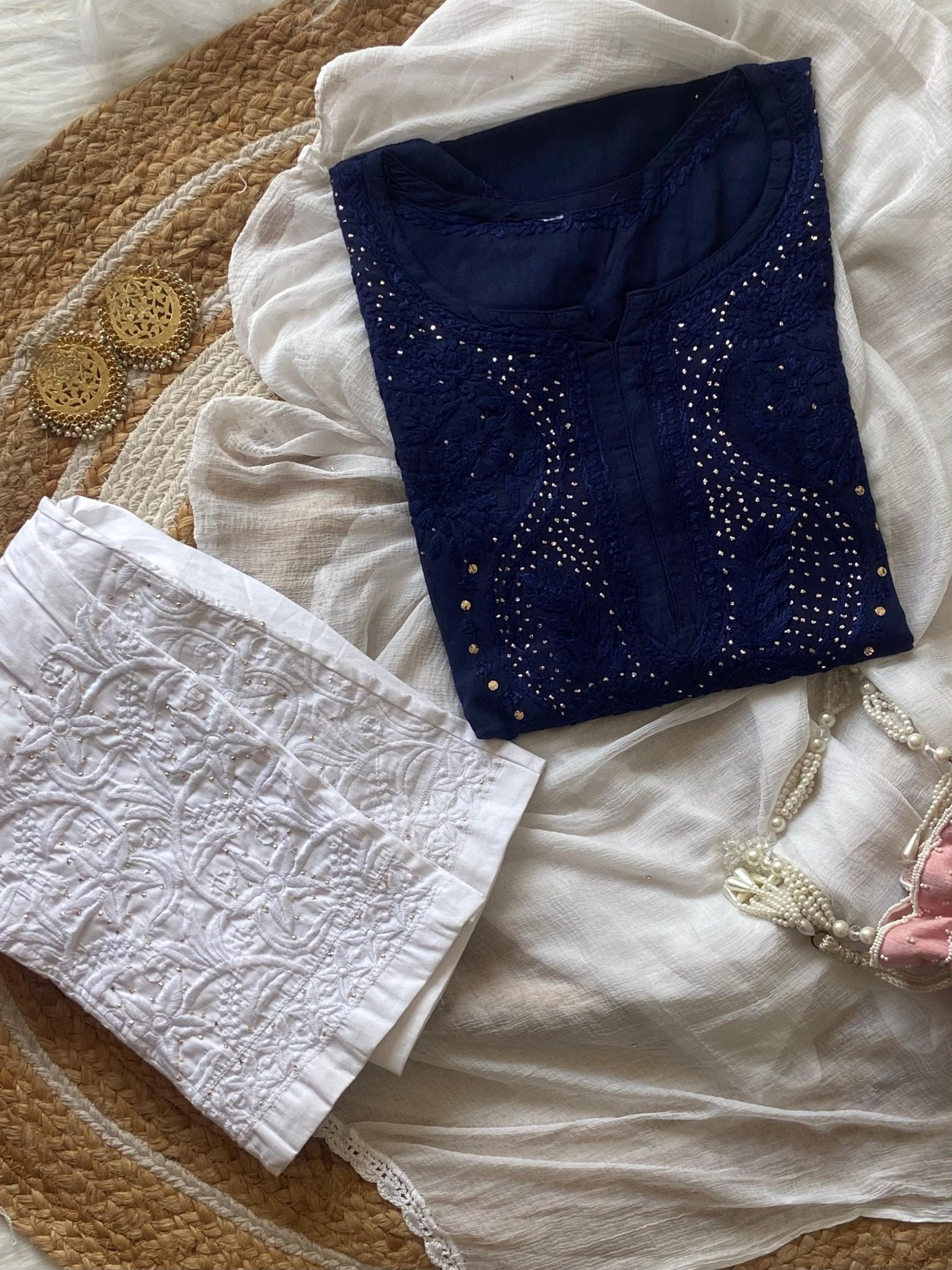 Premium Soft Rayon Muqaish kurti Santoshi Special - chikankariofficial