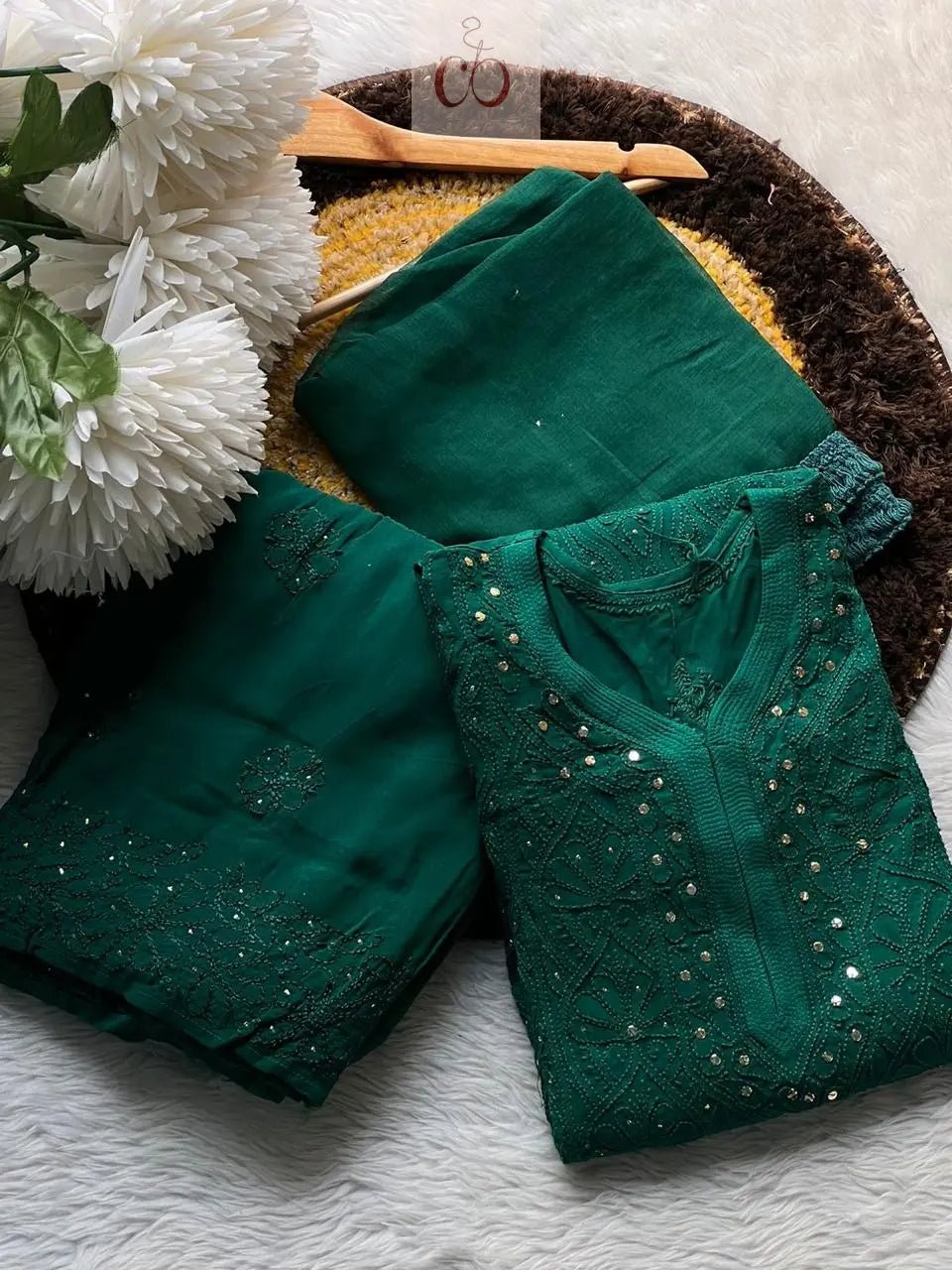 Premium Viscose Dyeable Sharara Pair - chikankariofficial