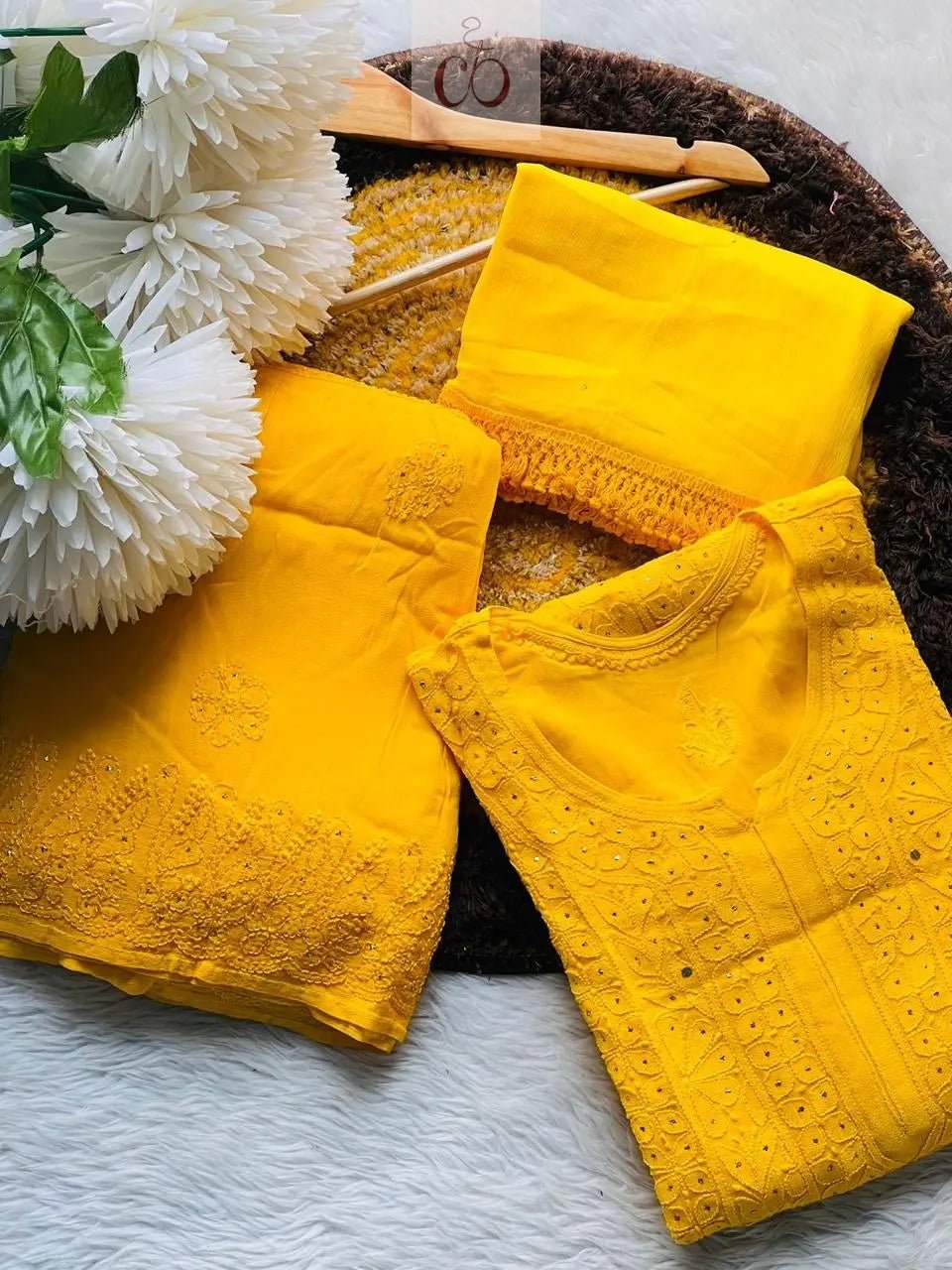 Premium Viscose Dyeable Sharara Pair - chikankariofficial