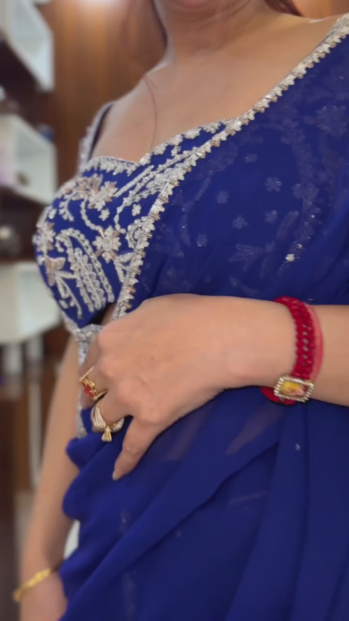 Saree Lahenga Thread and sequence work