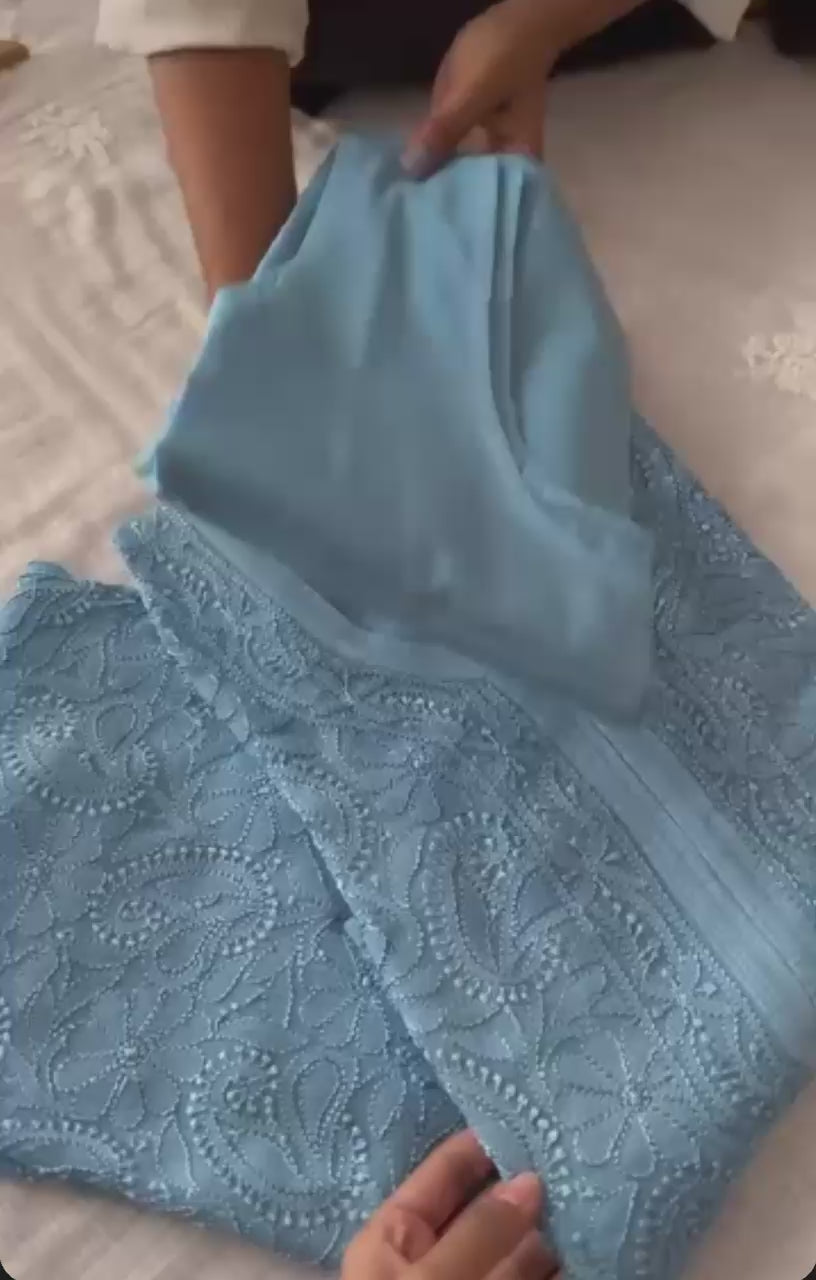 Hania Amir Resham Viscose Jall