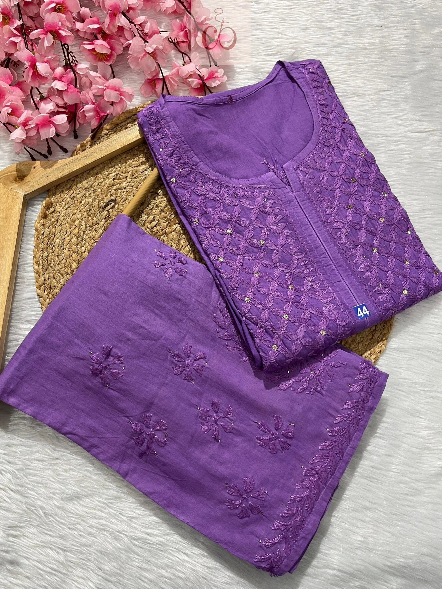 Pure dobby Cotton Muqaish work - chikankariofficial