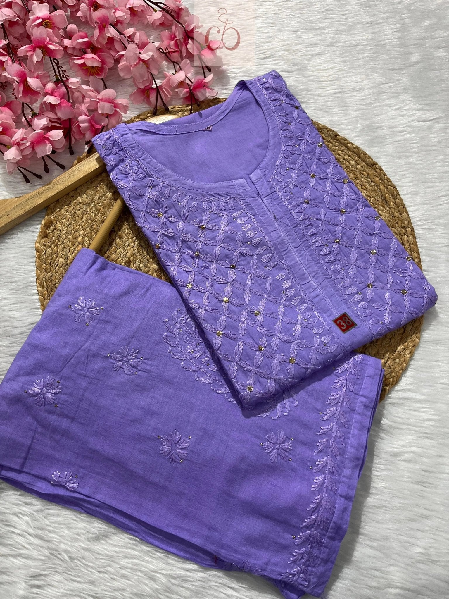 Pure dobby Cotton Muqaish work - chikankariofficial