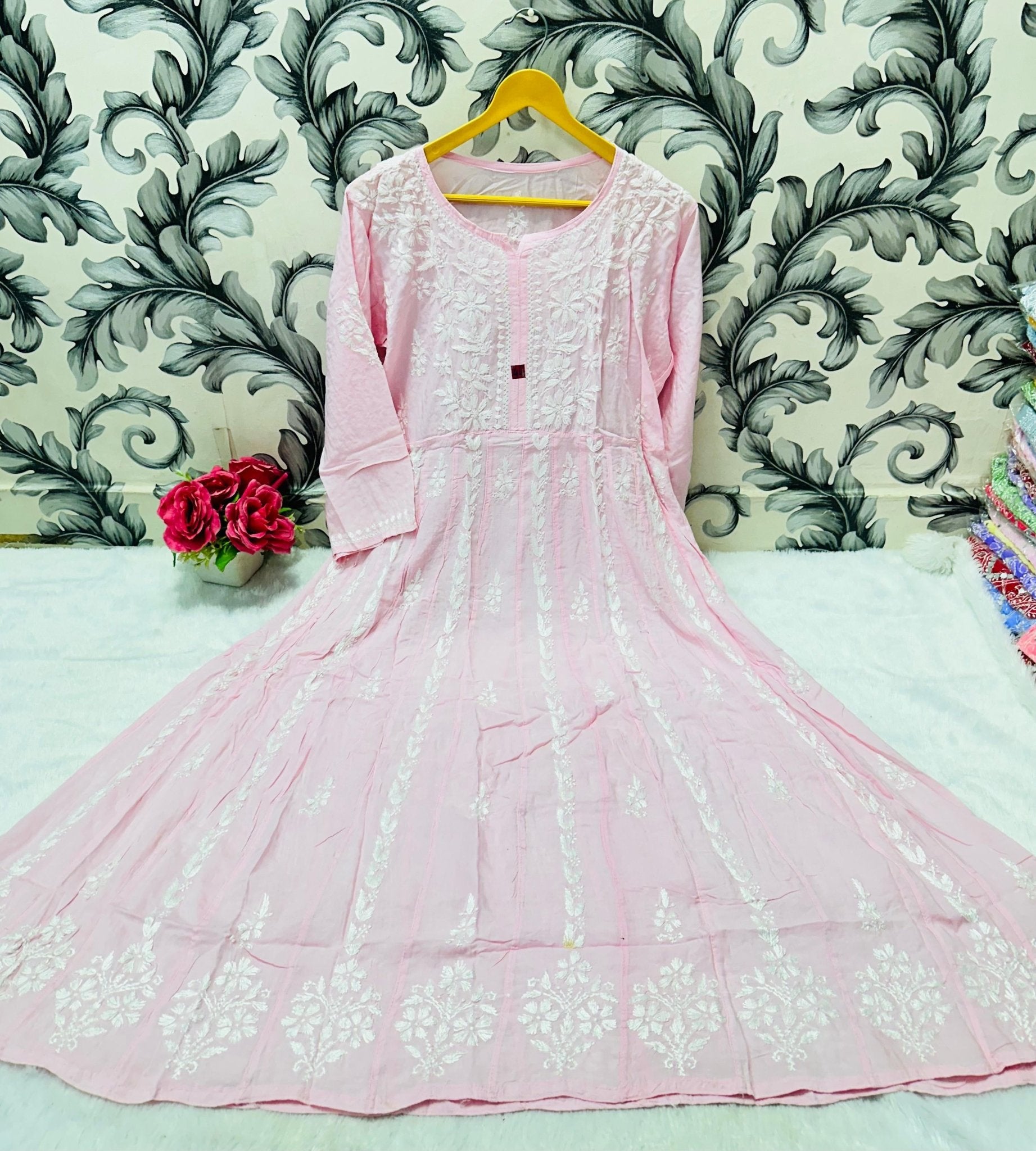 Pure Modal Cotton Frock - chikankariofficial