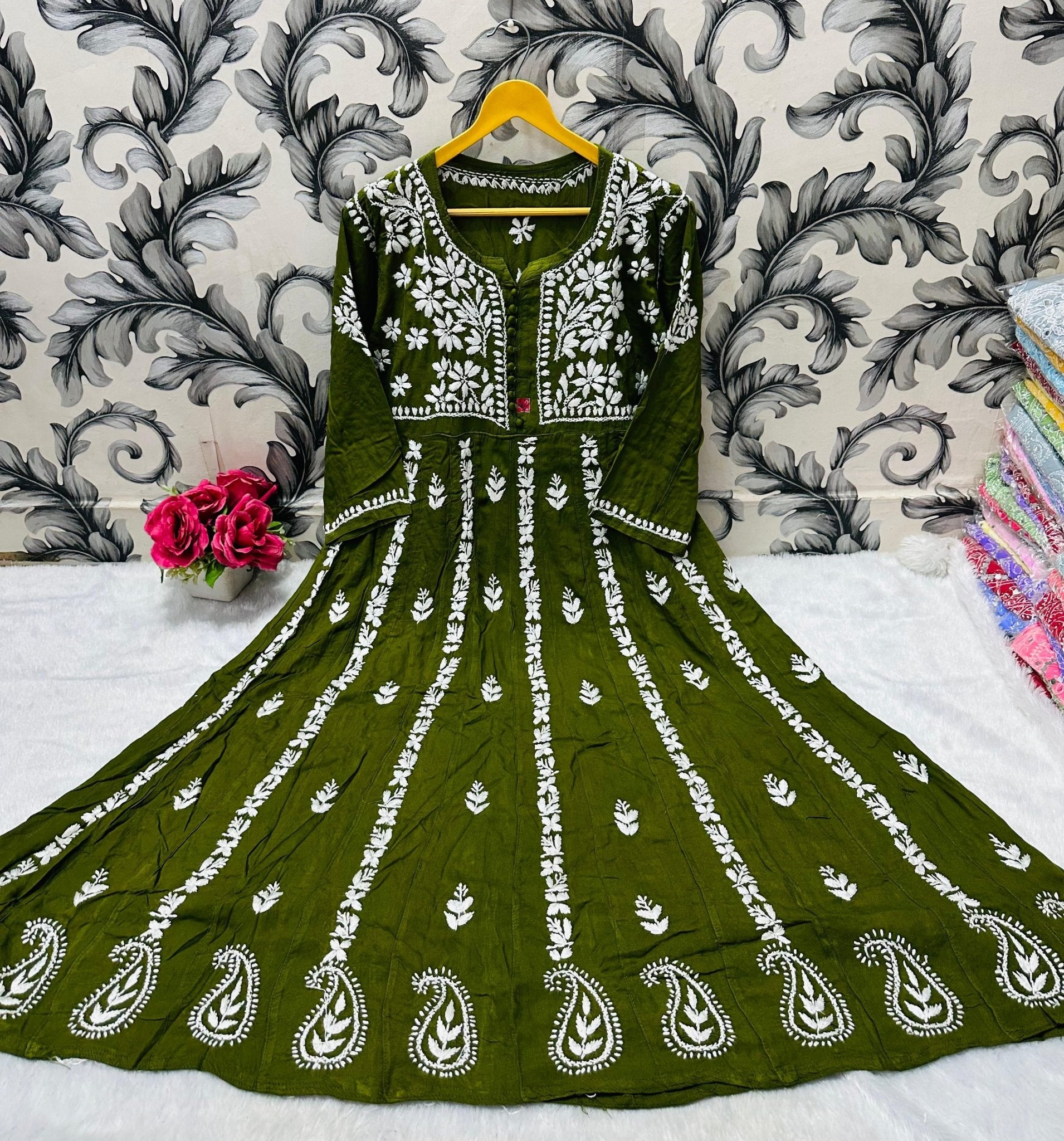 Pure Modal Cotton Frock - chikankariofficial